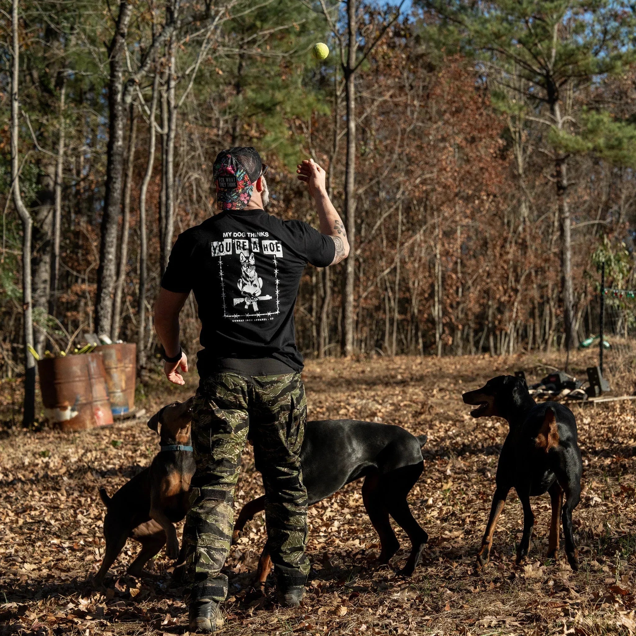 My Dog Thinks You're A Hoe Men's T-Shirt - Combat Iron Apparel Co.