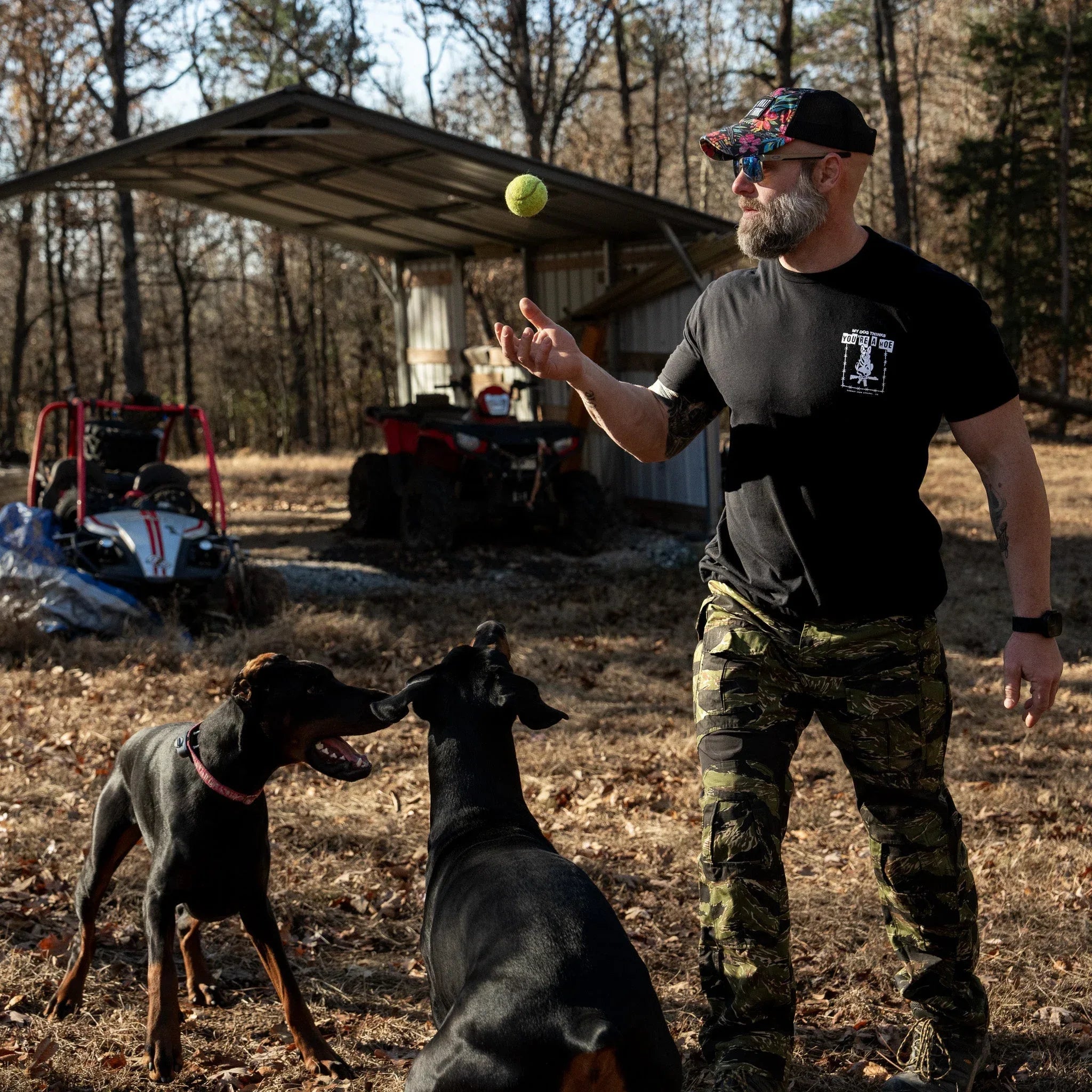 My Dog Thinks You're A Hoe Men's T-Shirt - Combat Iron Apparel Co.