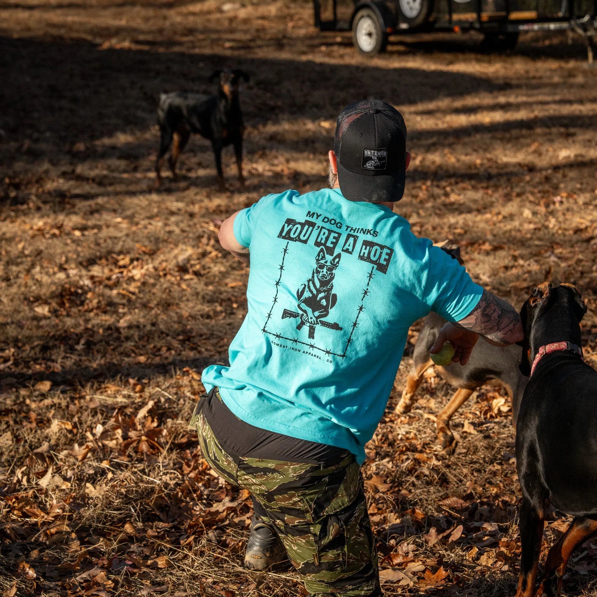 My Dog Thinks You're A Hoe Men's T-Shirt - Combat Iron Apparel Co.
