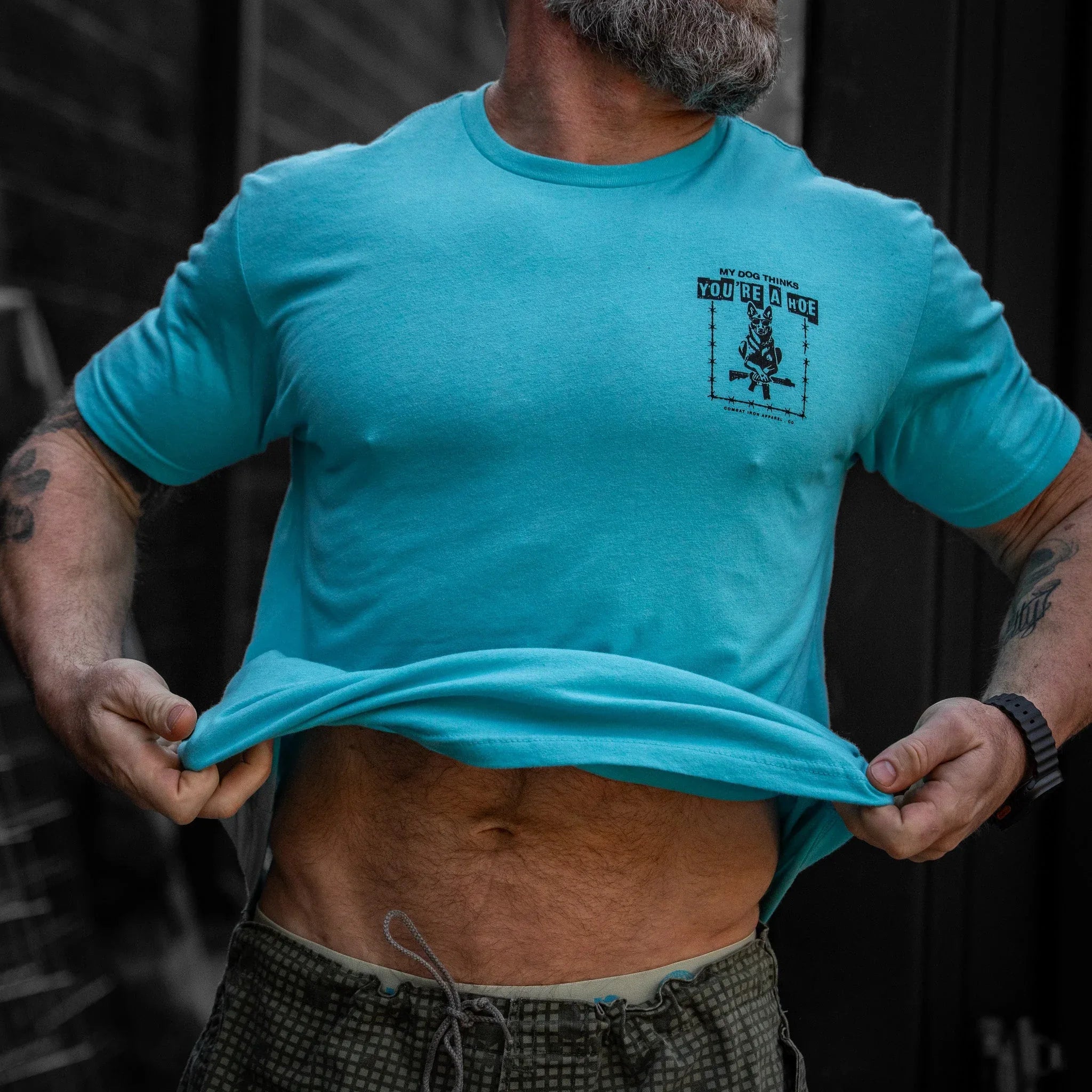 My Dog Thinks You're A Hoe Men's T-Shirt - Combat Iron Apparel Co.