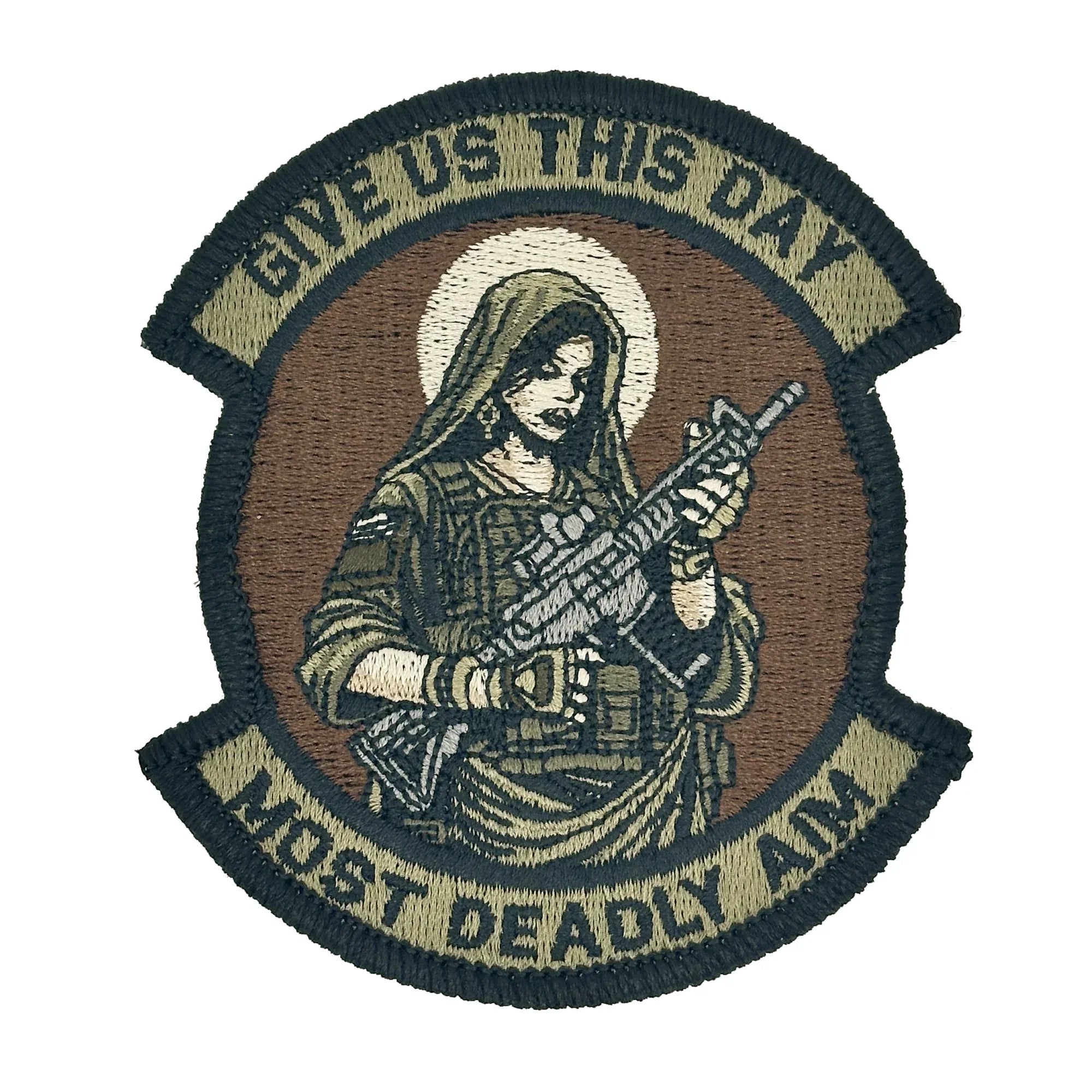 May 2024 POTM - 'Mother Mary' - OCP Tactical Angel "Give Us This Day - Most Deadly Aim" 4" Patch