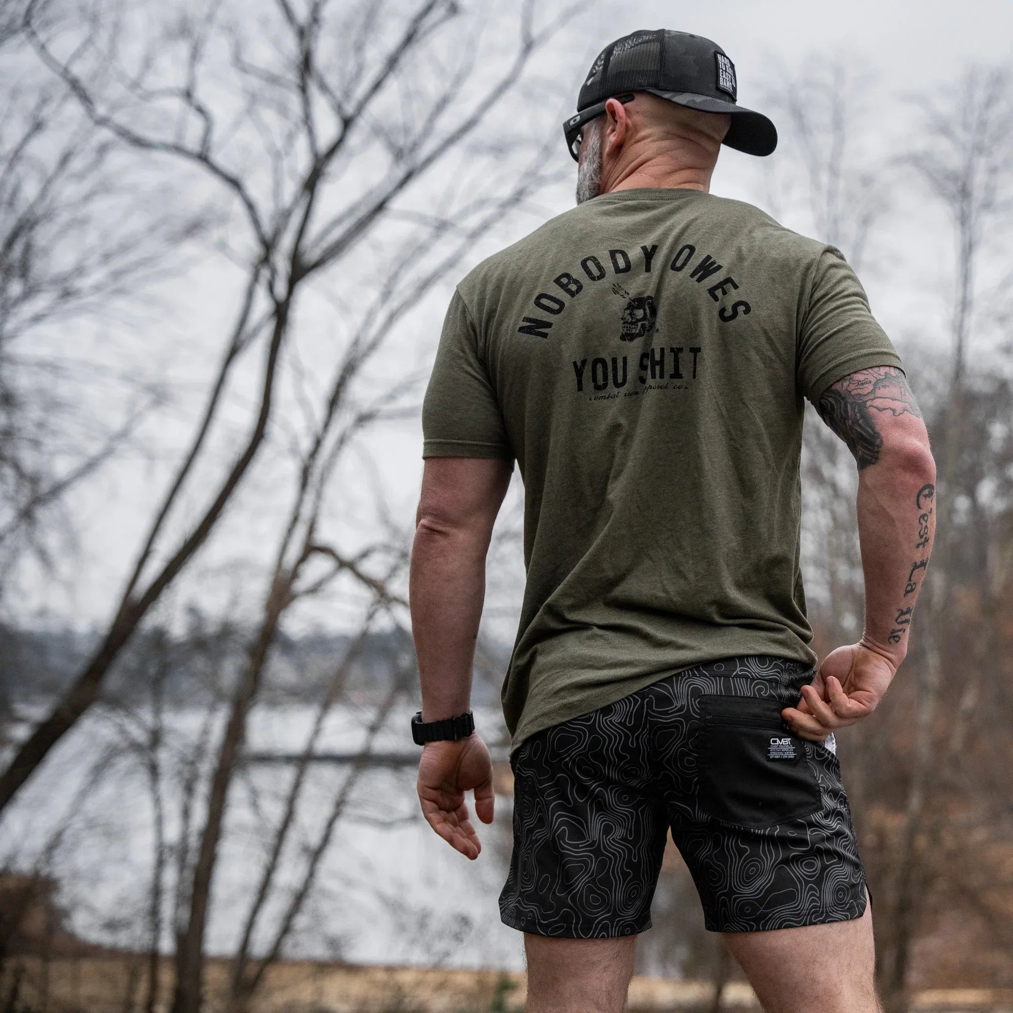 Nobody Owes You Shit Skull Men's T-Shirt - Combat Iron Apparel Co.
