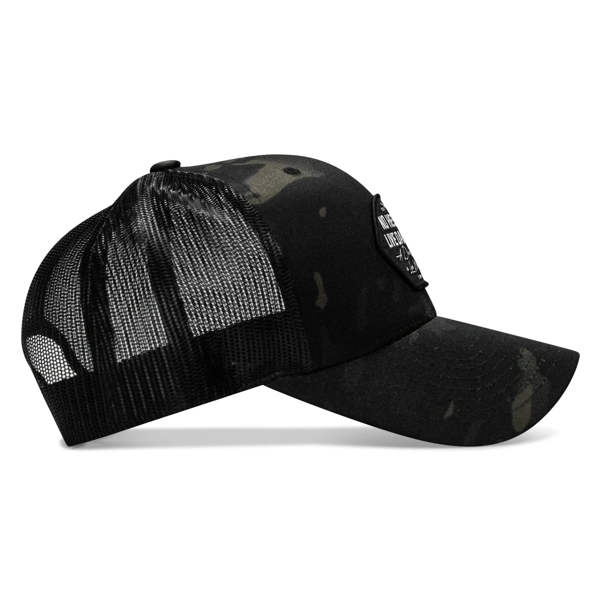 No Hesitation. Live Dangerous Patch Snapback Hat - Combat Iron Apparel Co.