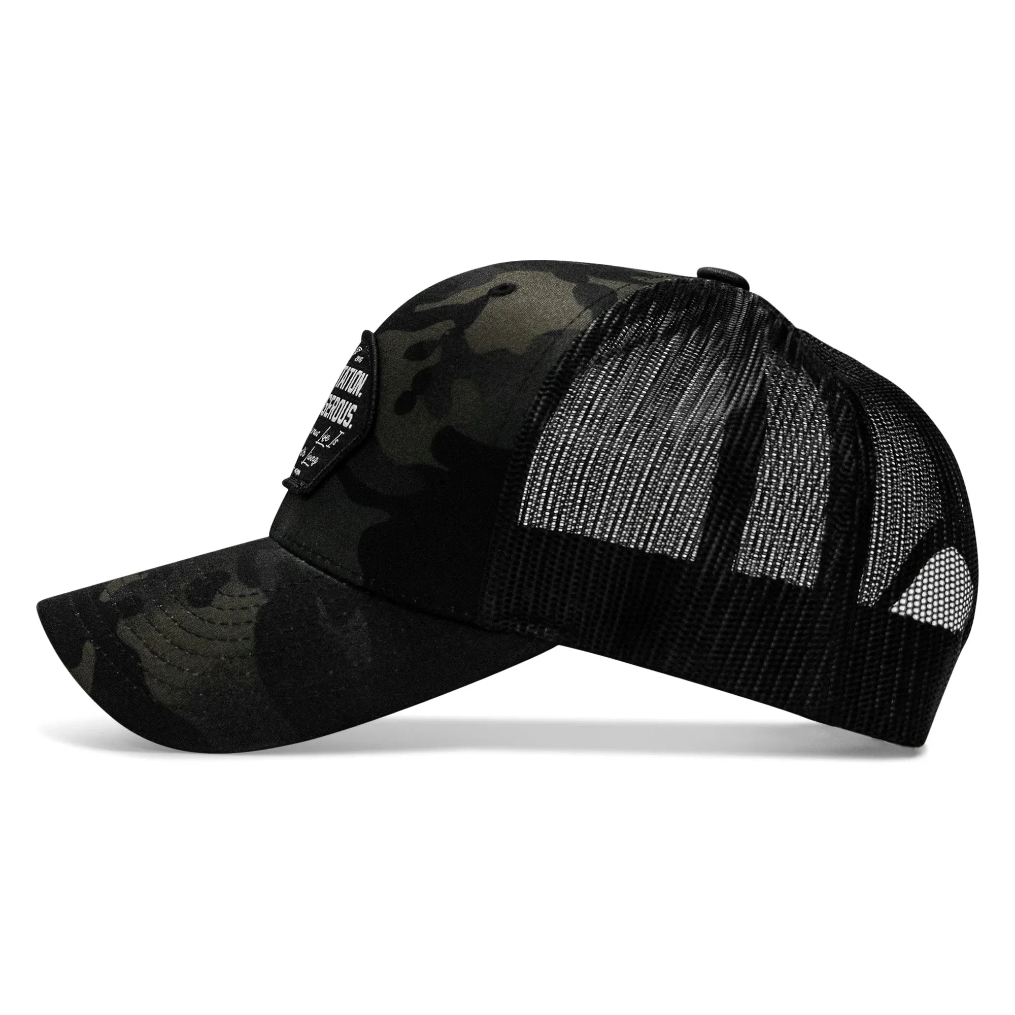 No Hesitation. Live Dangerous Patch Snapback Hat - Combat Iron Apparel Co.