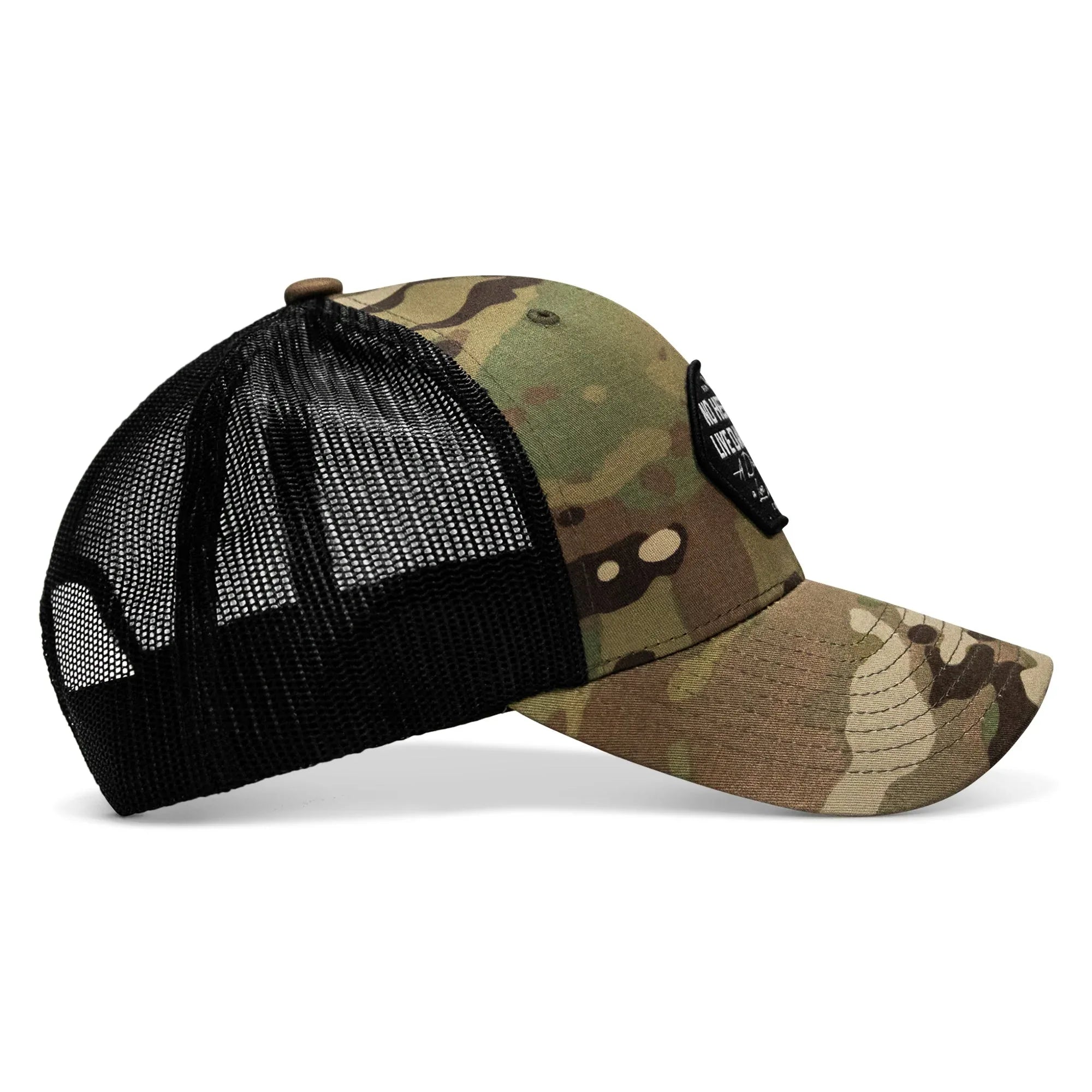 No Hesitation. Live Dangerous Patch Snapback Hat - Combat Iron Apparel Co.