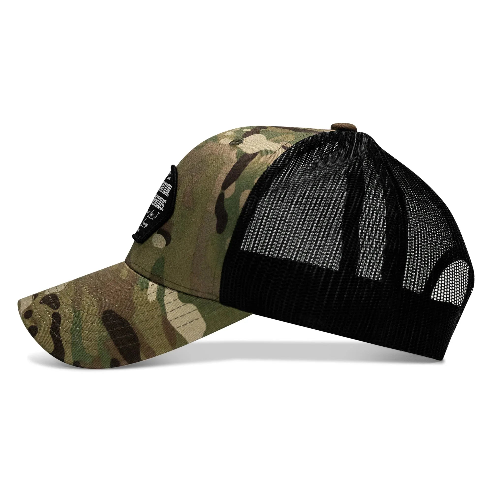 No Hesitation. Live Dangerous Patch Snapback Hat - Combat Iron Apparel Co.