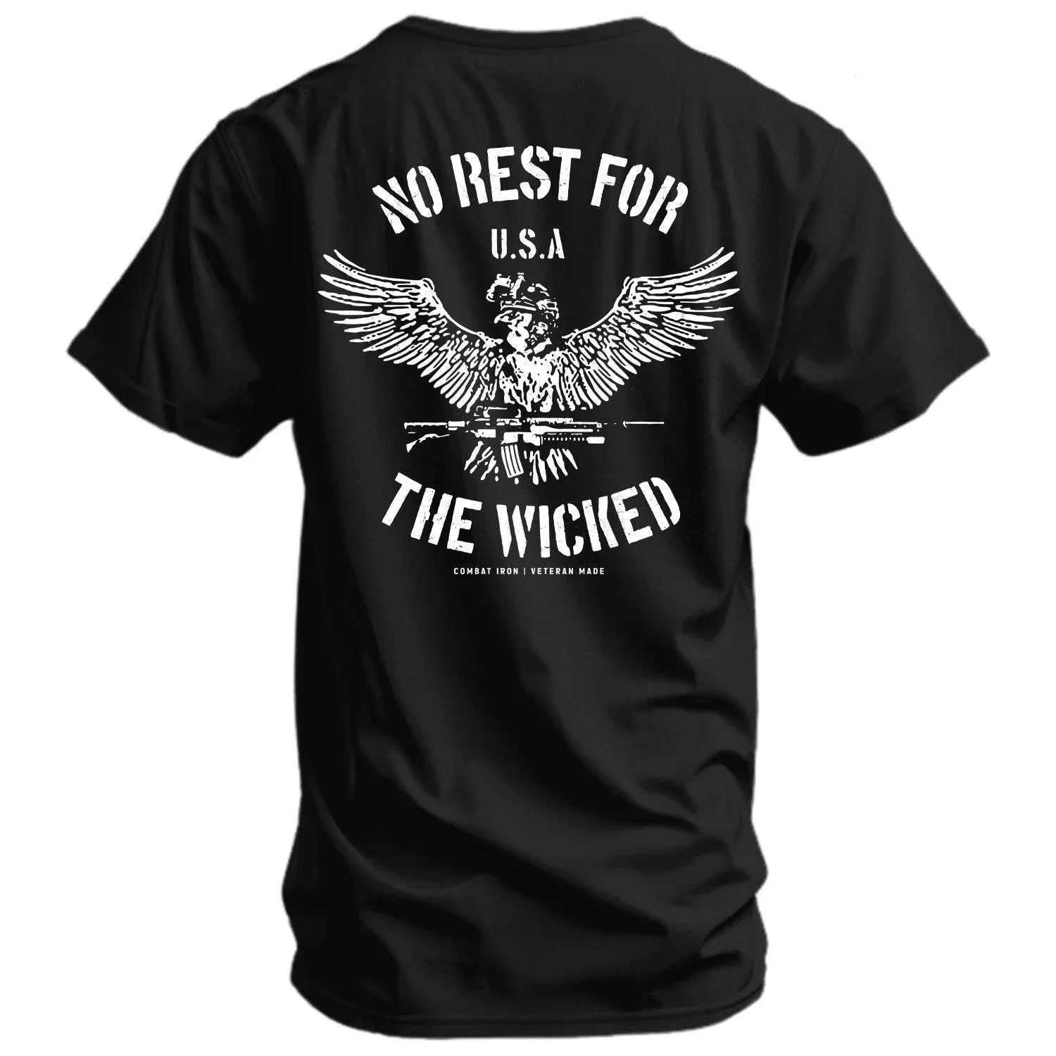 No Rest For The Wicked Men's T-Shirt - Combat Iron Apparel Co.