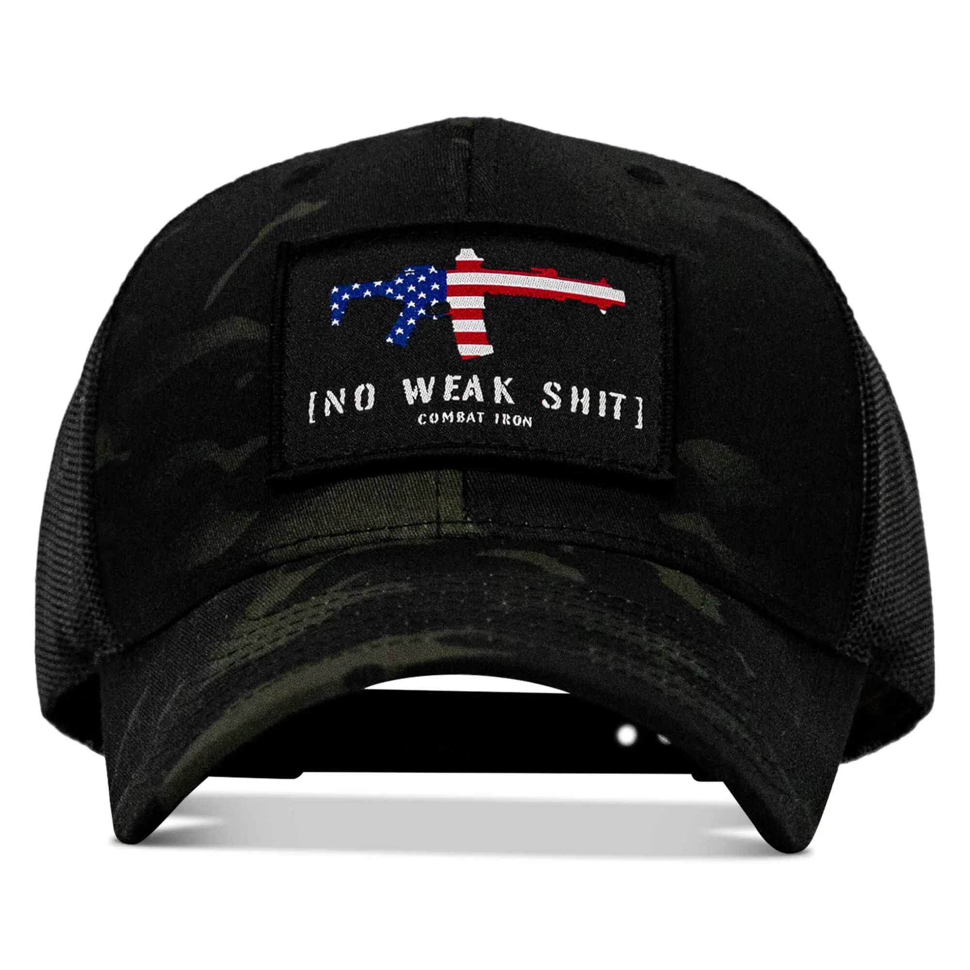 No Weak Shit Patch Snapback Hat - Combat Iron Apparel Co.