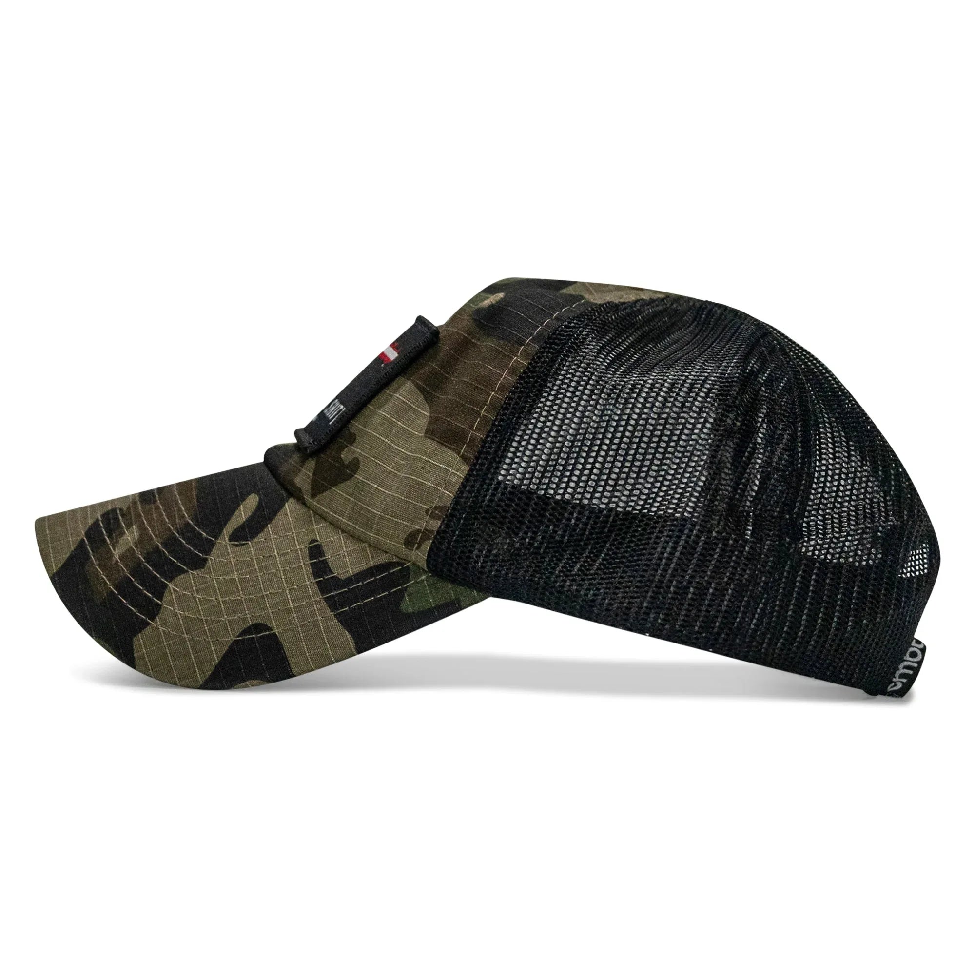 No Weak Shit American Flag Rifle Patch Tactical Ripstop Mesh Snapback Hat - Combat Iron Apparel Co.