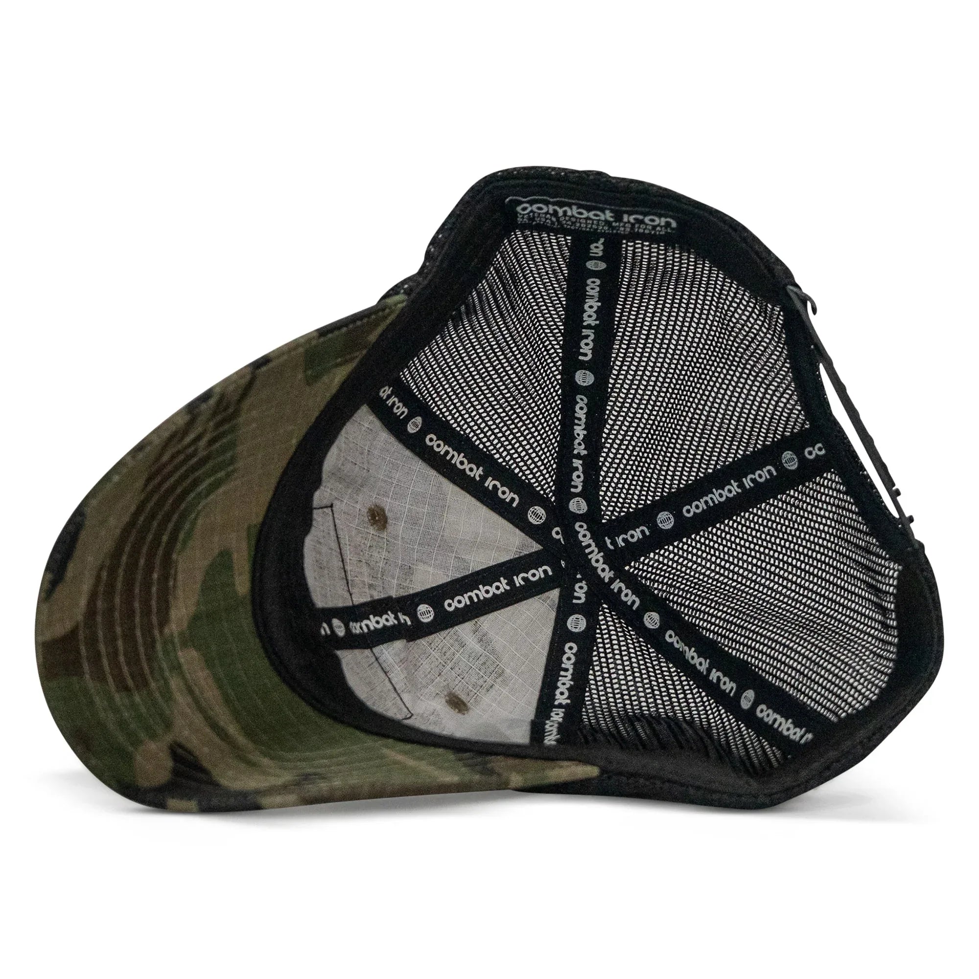 No Weak Shit American Flag Rifle Patch Tactical Ripstop Mesh Snapback Hat - Combat Iron Apparel Co.