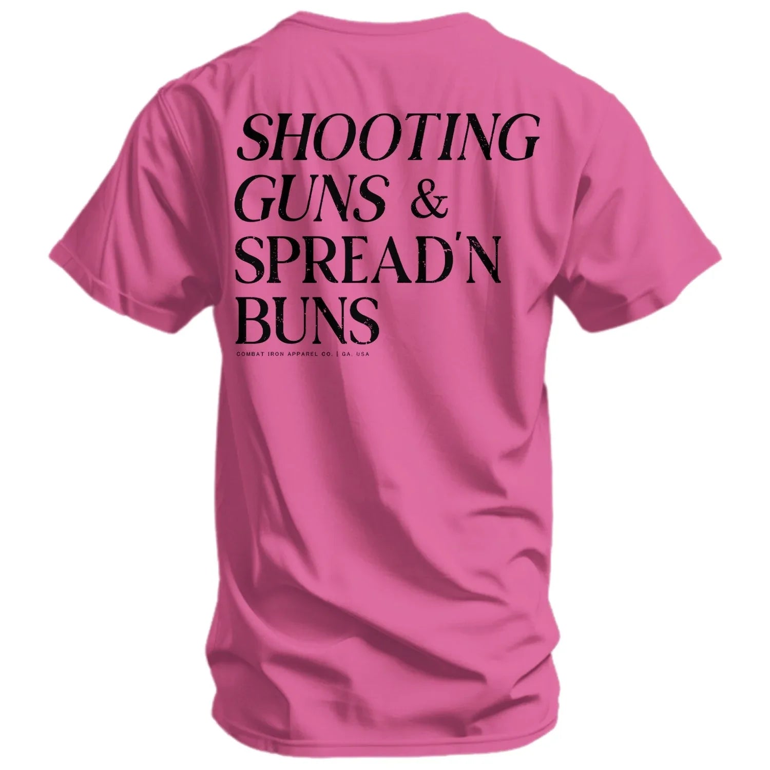 Shooting Guns & Spread'n Buns Men's T-Shirt - Combat Iron Apparel Co.