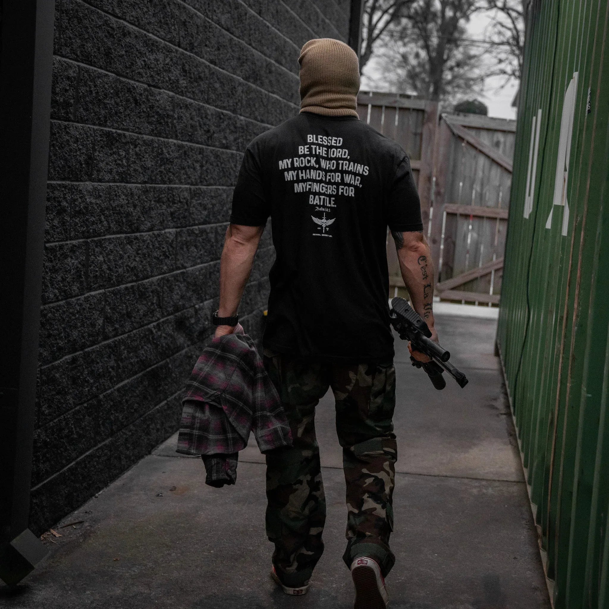 Psalm 144:1 Men's T-Shirt - Combat Iron Apparel Co.