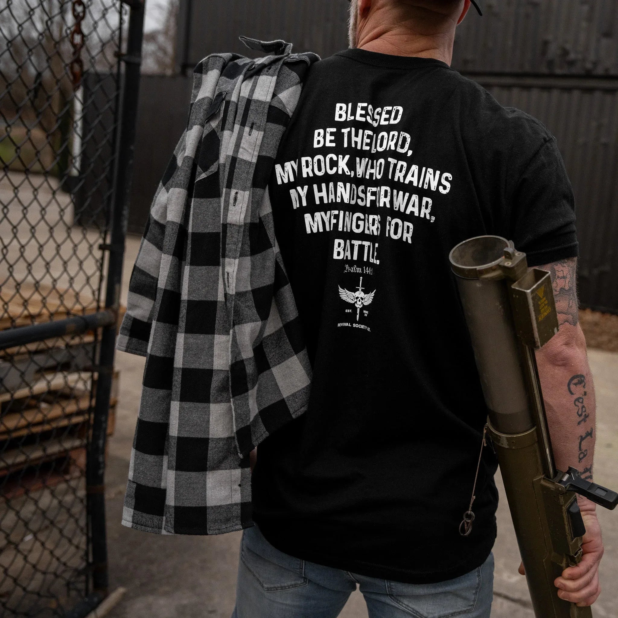 Psalm 144:1 Men's T-Shirt - Combat Iron Apparel Co.
