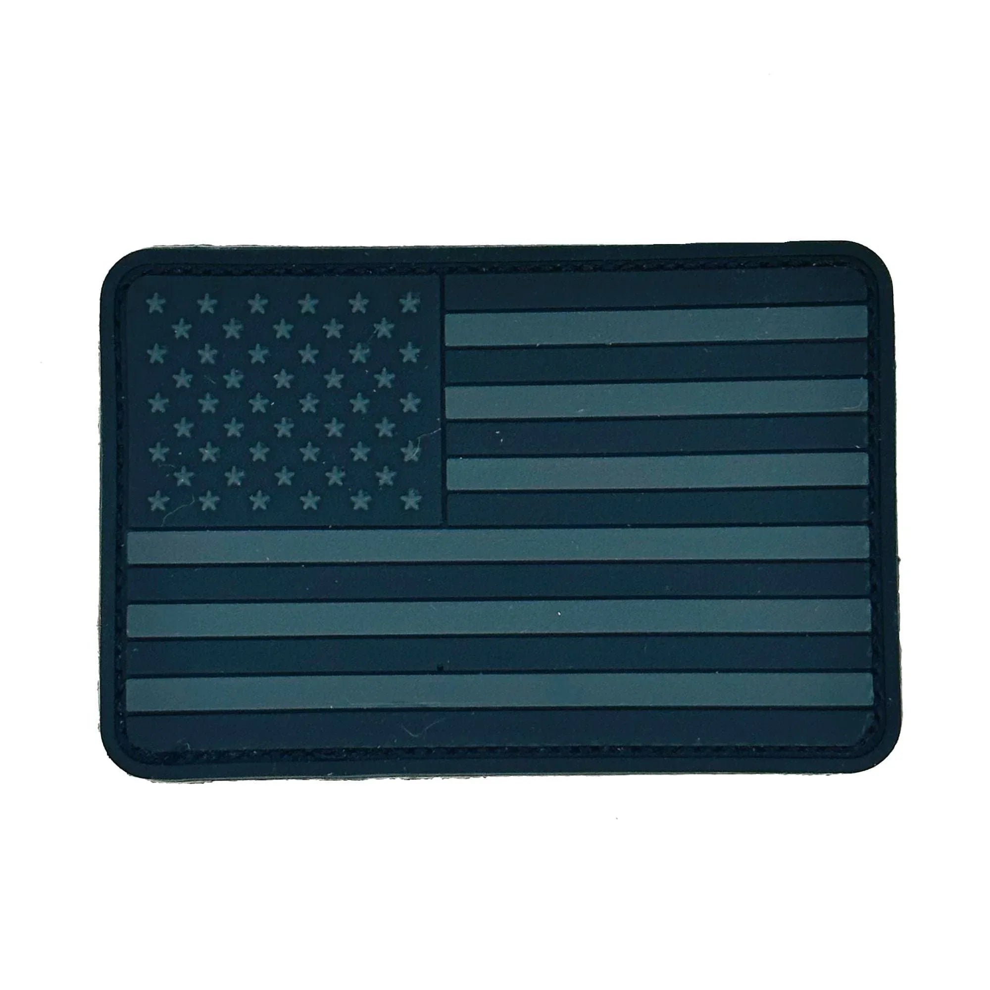 Tactical Gear Junkie Patches Grey US Flag - Rounded Corners - 2"x3" PVC Patch (USA Made)