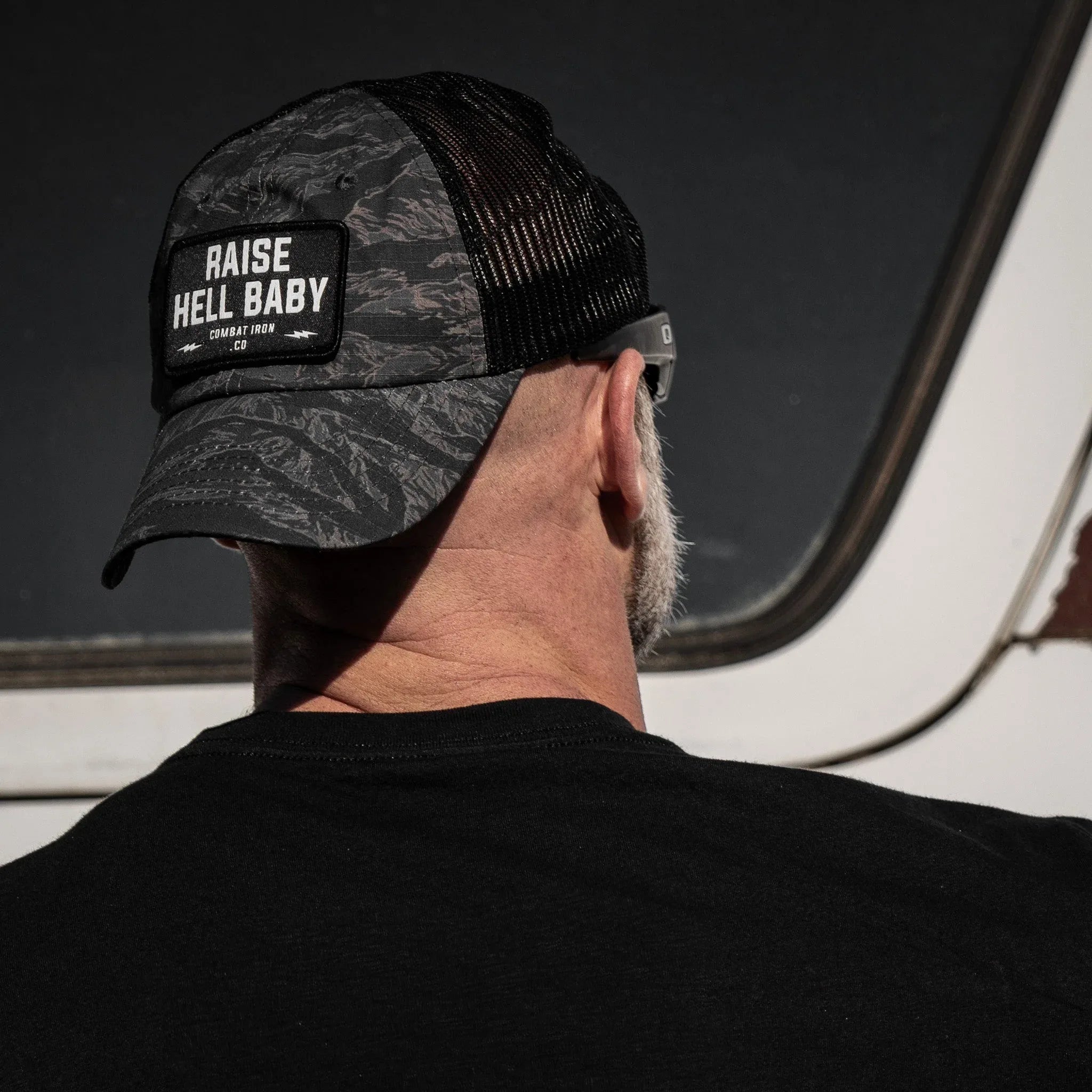 Raise Hell Baby Patch Tactical Ripstop Mesh Snapback Hat - Combat Iron Apparel Co.