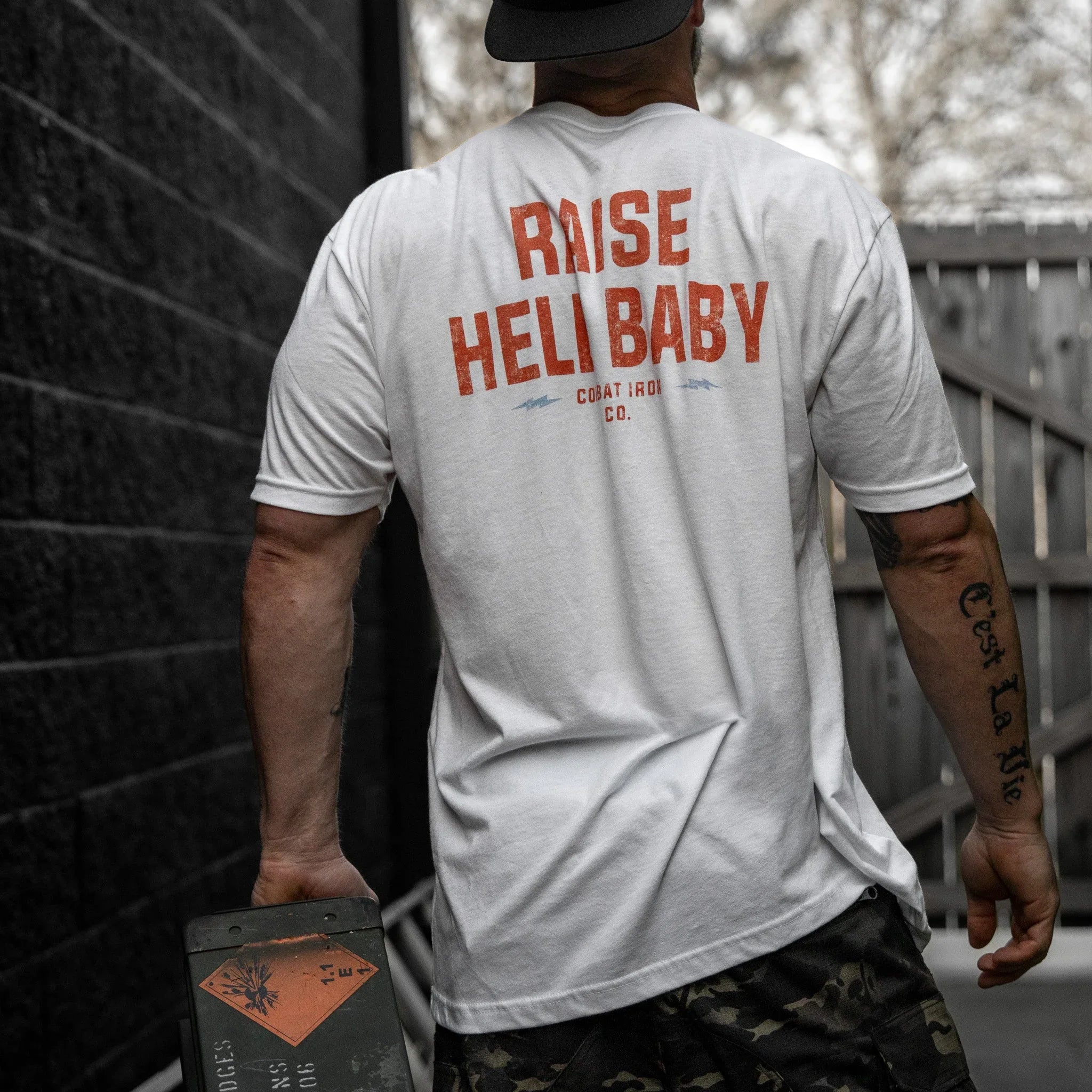 Raise Hell Baby Men's T-Shirt - Combat Iron Apparel Co.