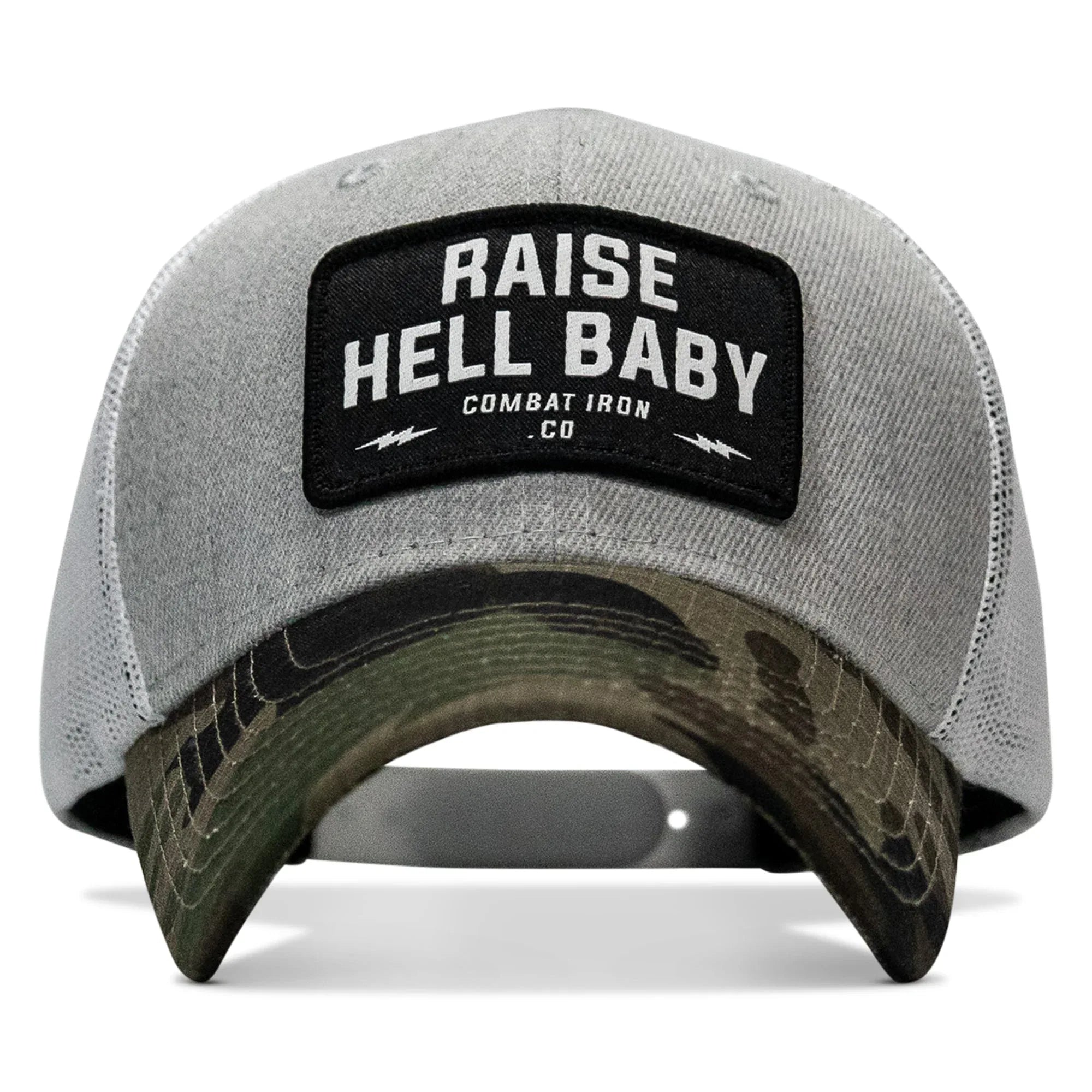 Raise Hell Baby Patch Snapback Hat - Combat Iron Apparel Co.
