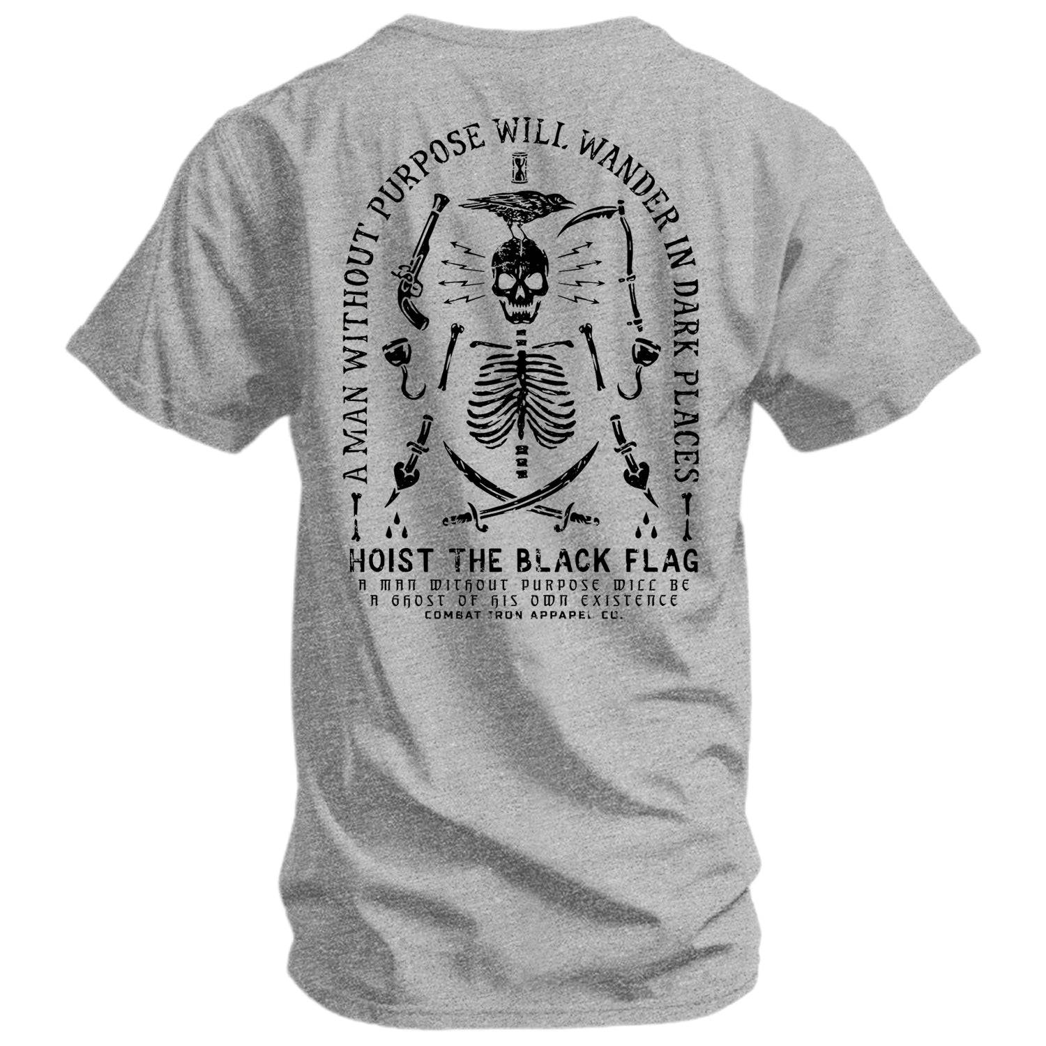 Hoist the Black Flag Skull & Bones Men's T-Shirt - Combat Iron Apparel Co.