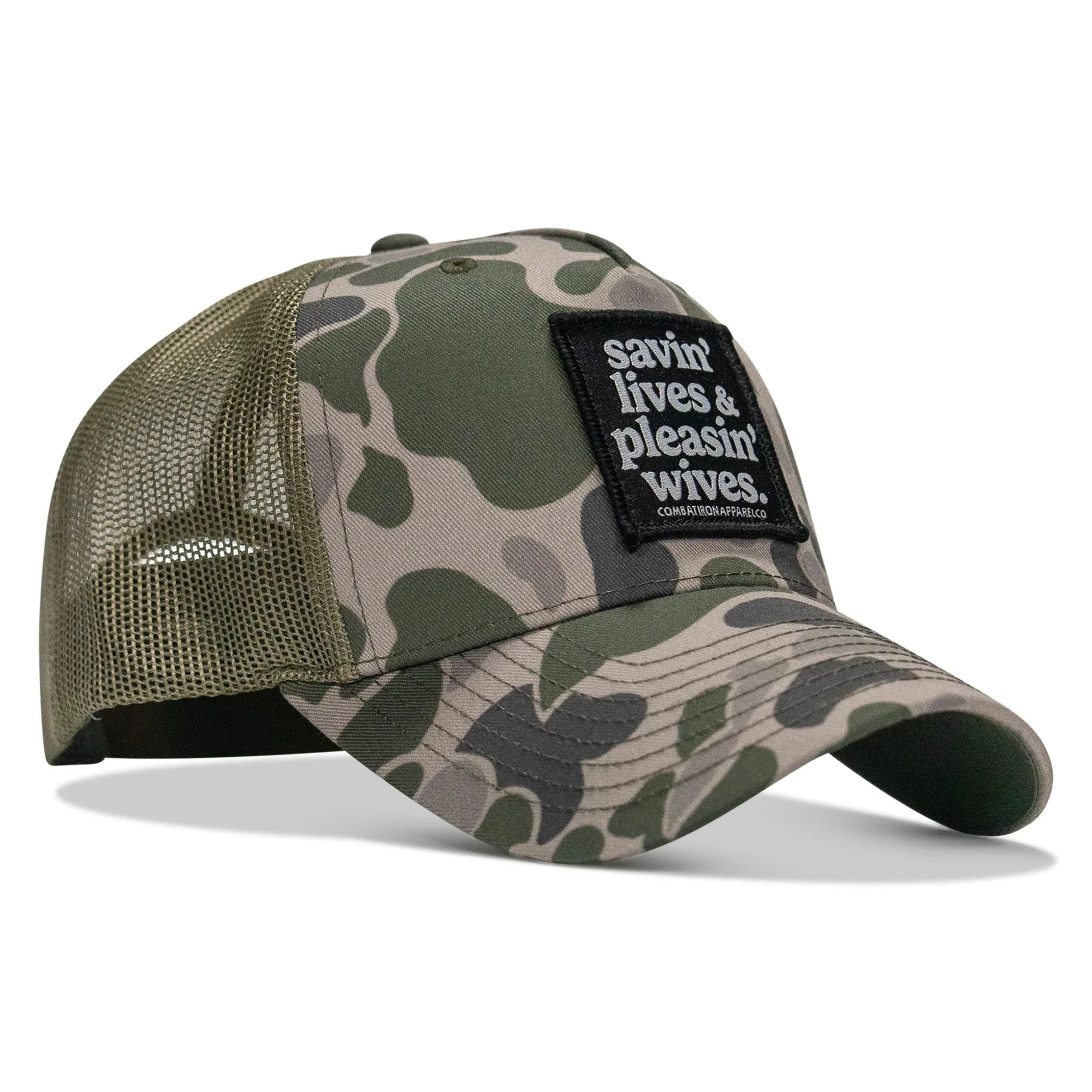 Savin' Lives & Pleasin' Wives Patch SnapBack Hat - Combat Iron Apparel Co.