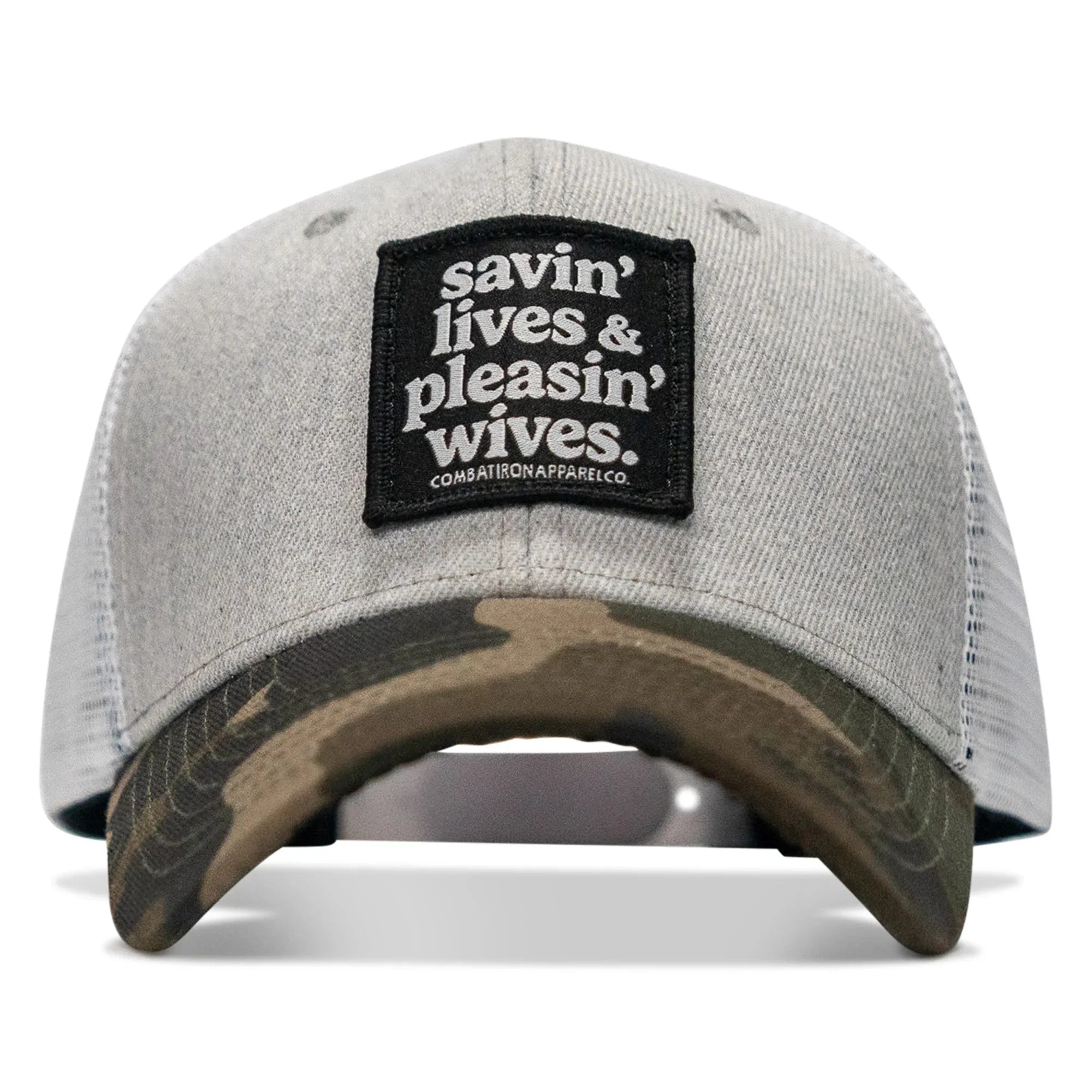 Savin' Lives & Pleasin' Wives Patch SnapBack Hat - Combat Iron Apparel Co.