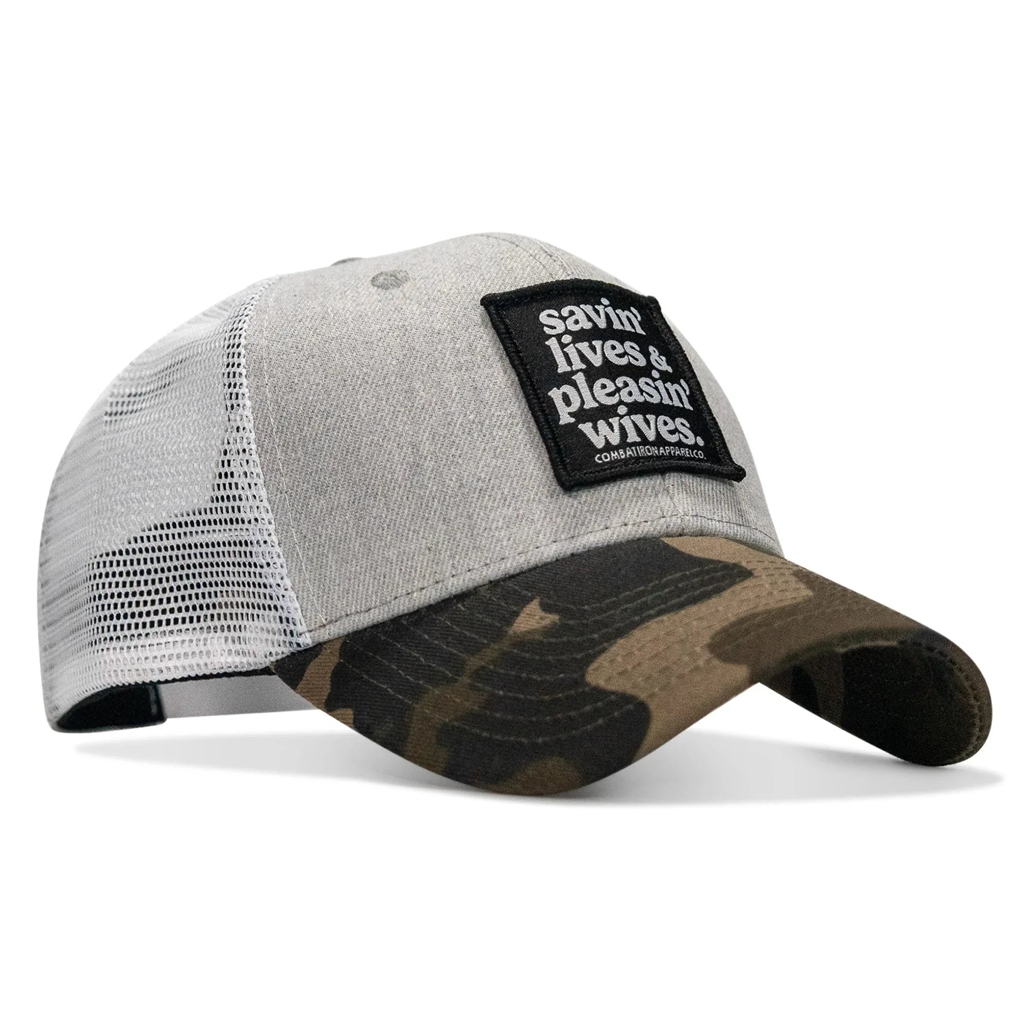 Savin' Lives & Pleasin' Wives Patch SnapBack Hat - Combat Iron Apparel Co.