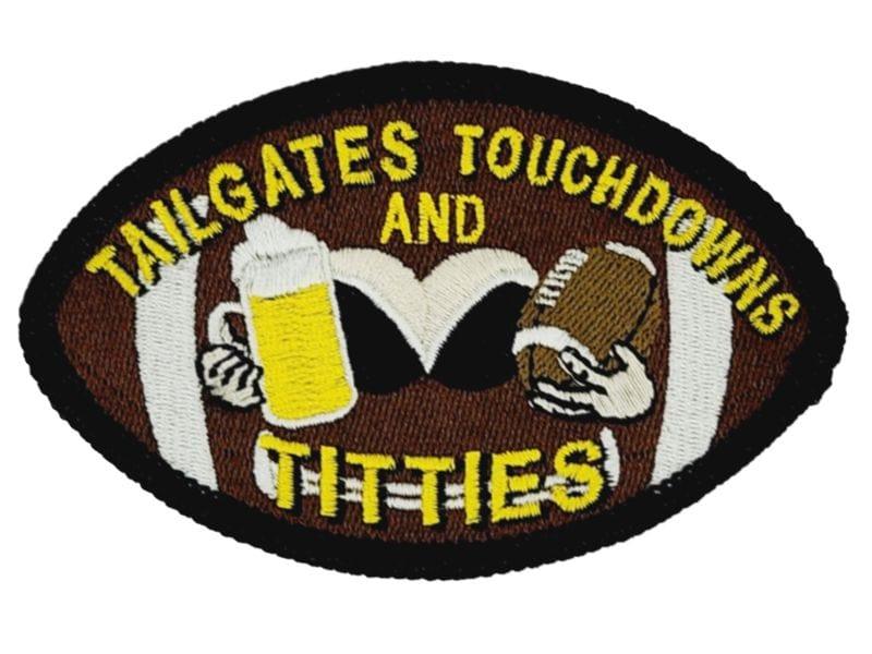 Tactical Gear Junkie Patches September 2023 - Tailgates, Touchdowns & Titties - 4 inch Patch