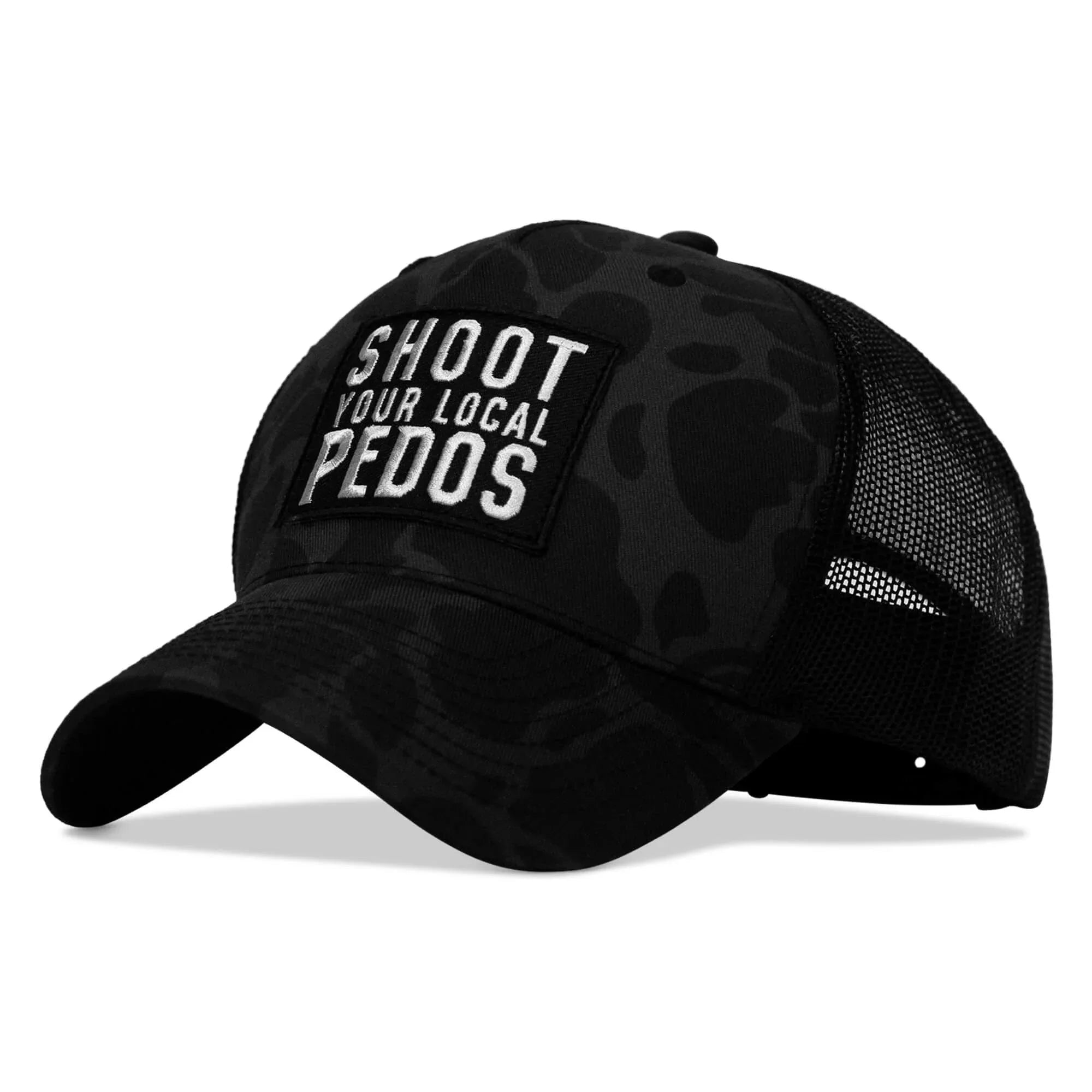 Shoot Your Local Pedos Patch Snapback - Combat Iron Apparel Co.