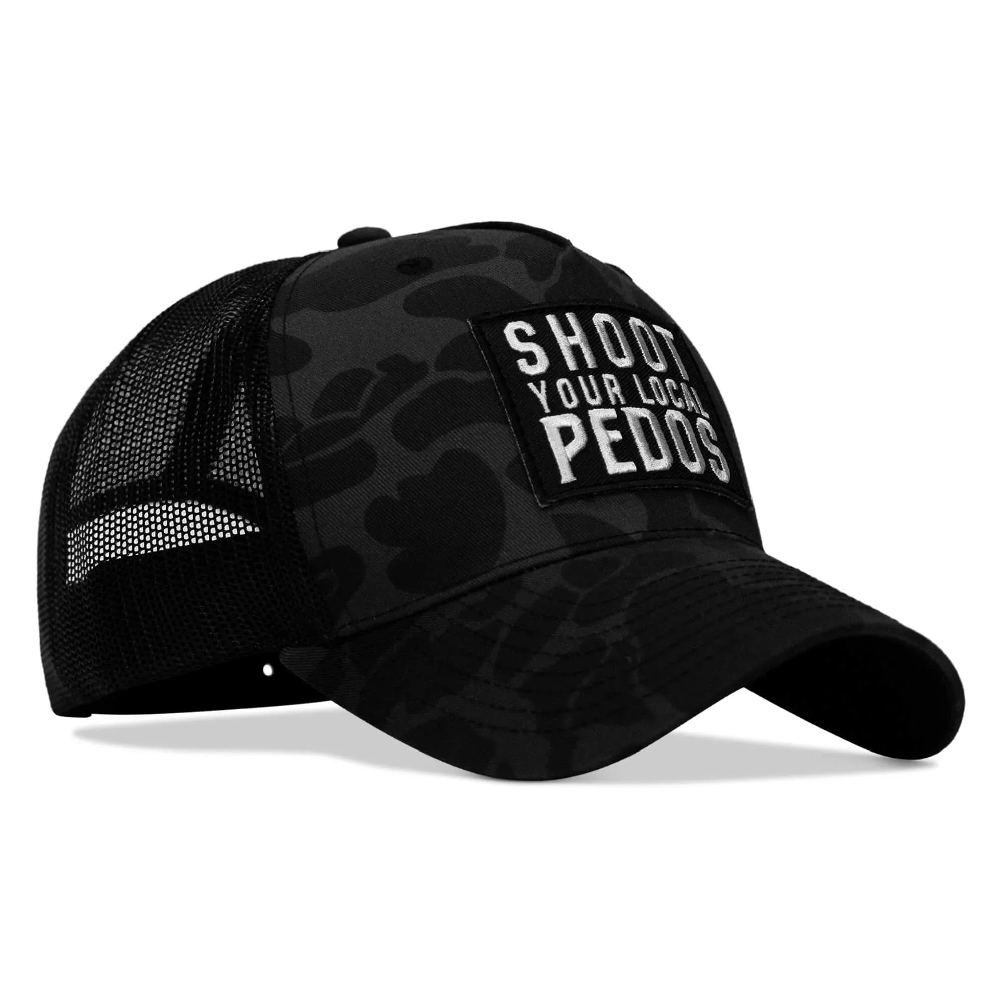 Shoot Your Local Pedos Patch Snapback - Combat Iron Apparel Co.