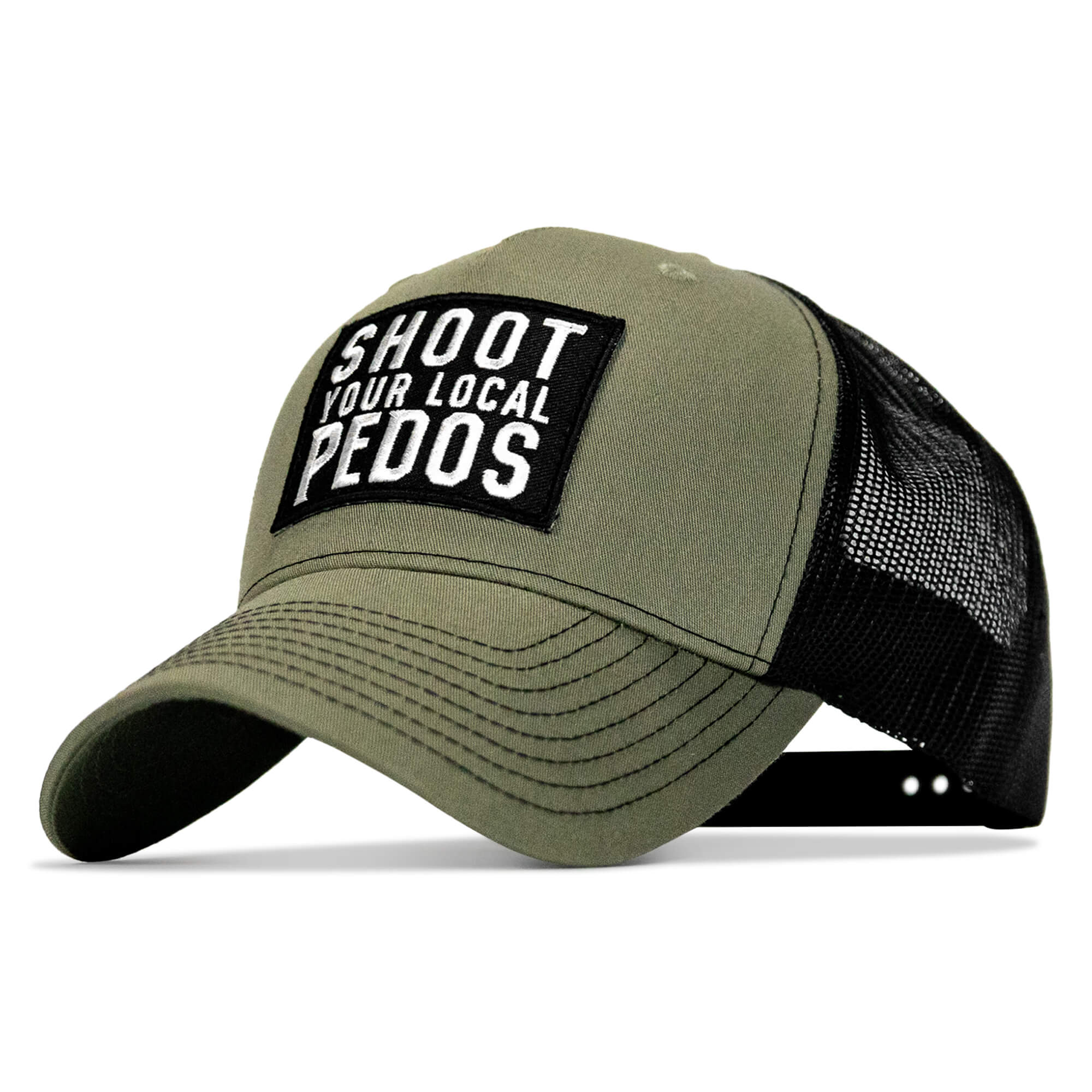 Shoot Your Local Pedos Patch Snapback - Combat Iron Apparel Co.