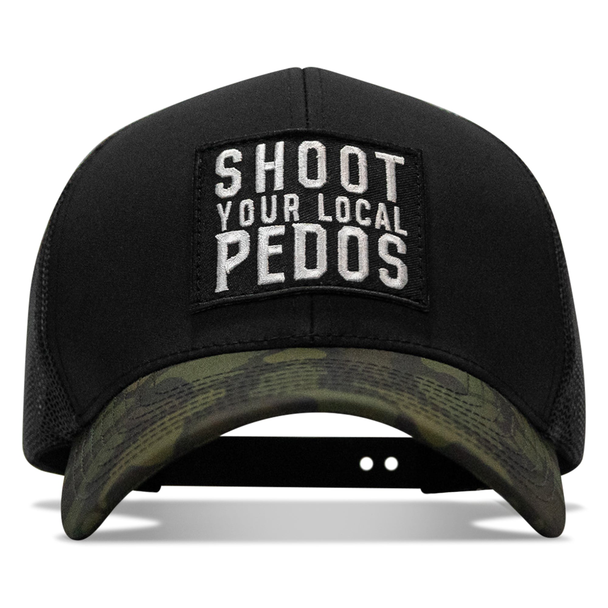 Shoot Your Local Pedos Patch Snapback - Combat Iron Apparel Co.
