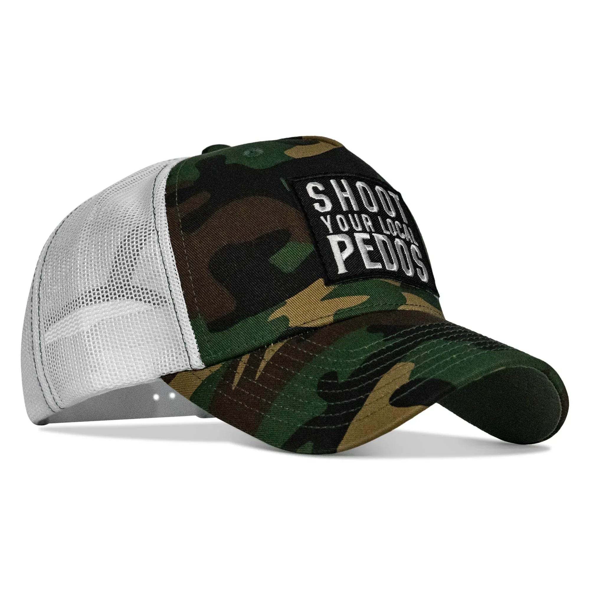 Shoot Your Local Pedos Patch Snapback - Combat Iron Apparel Co.