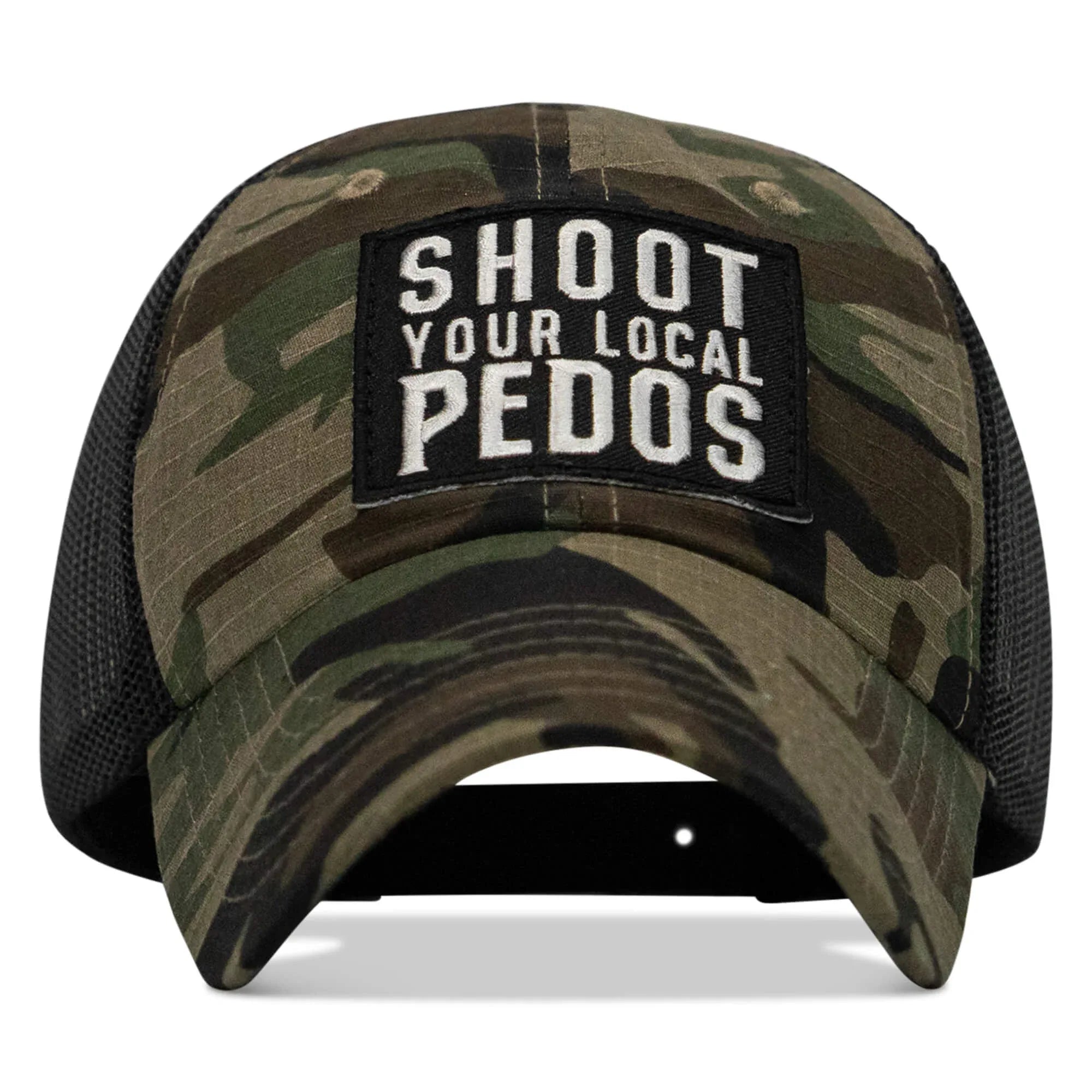 Shoot Your Local Pedos Patch Tactical Ripstop Mesh Snapback Hat - Combat Iron Apparel Co.