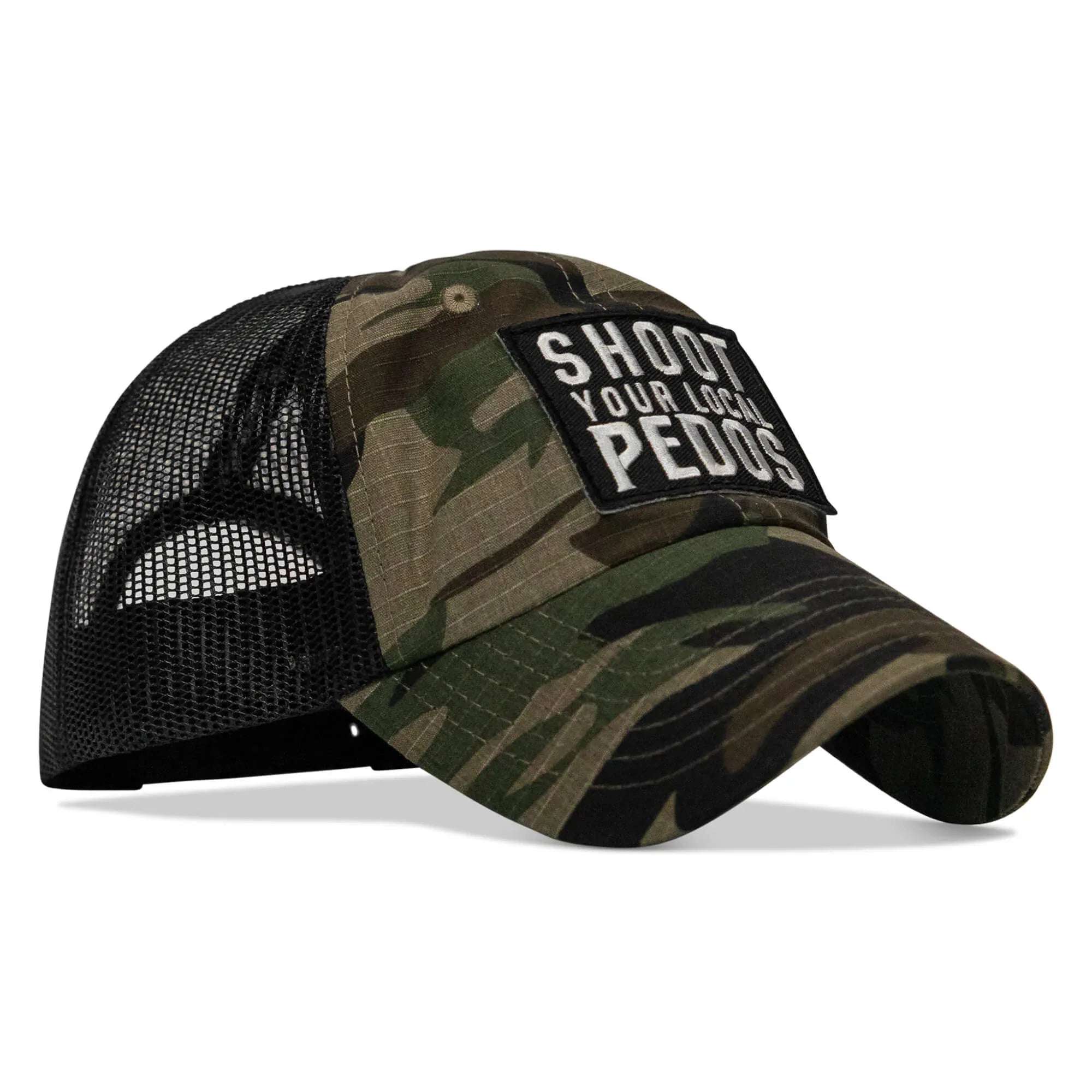Shoot Your Local Pedos Patch Tactical Ripstop Mesh Snapback Hat - Combat Iron Apparel Co.
