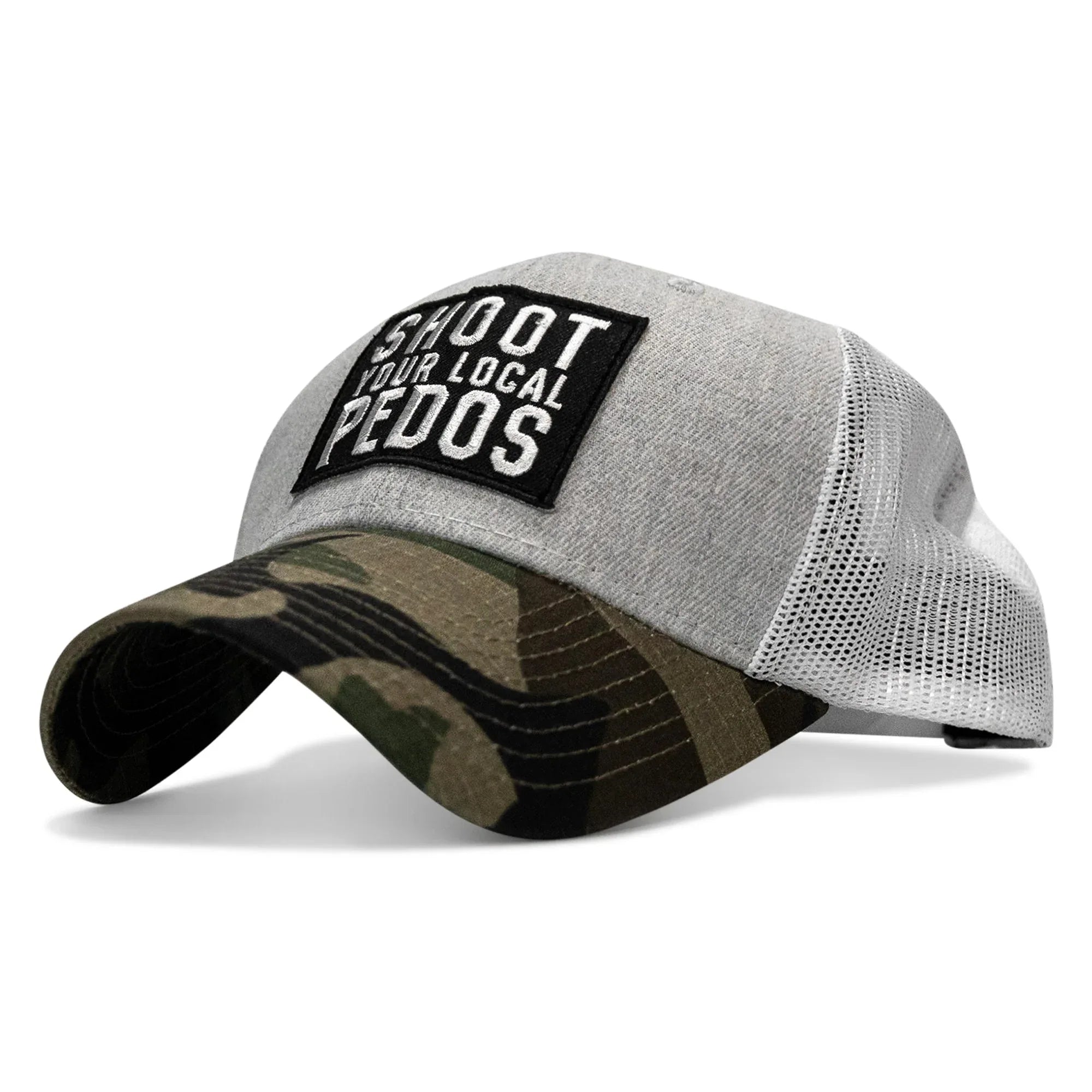 Shoot Your Local Pedos Patch Snapback - Combat Iron Apparel Co.