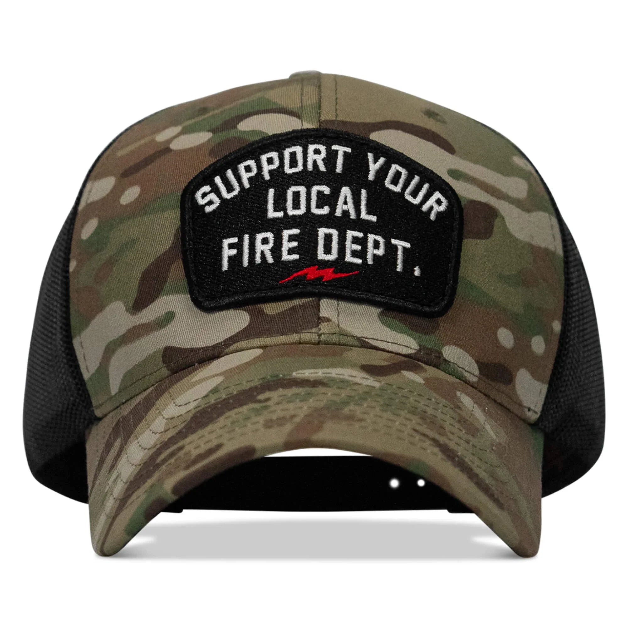 Support Your Local Fire Dept. Patch Snapback Hat - Combat Iron Apparel Co.
