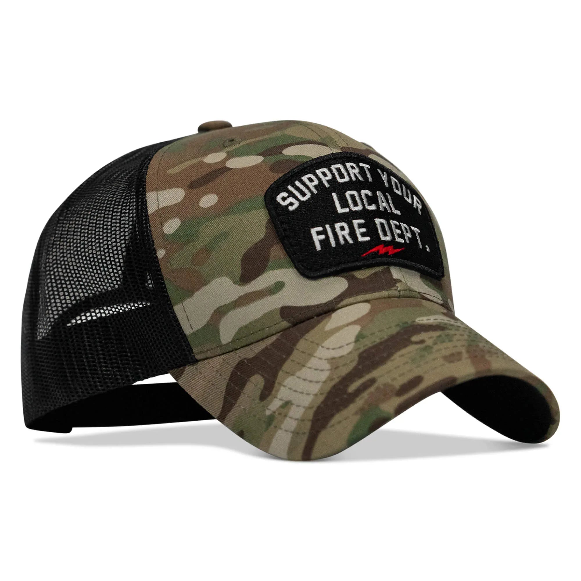 Support Your Local Fire Dept. Patch Snapback Hat - Combat Iron Apparel Co.