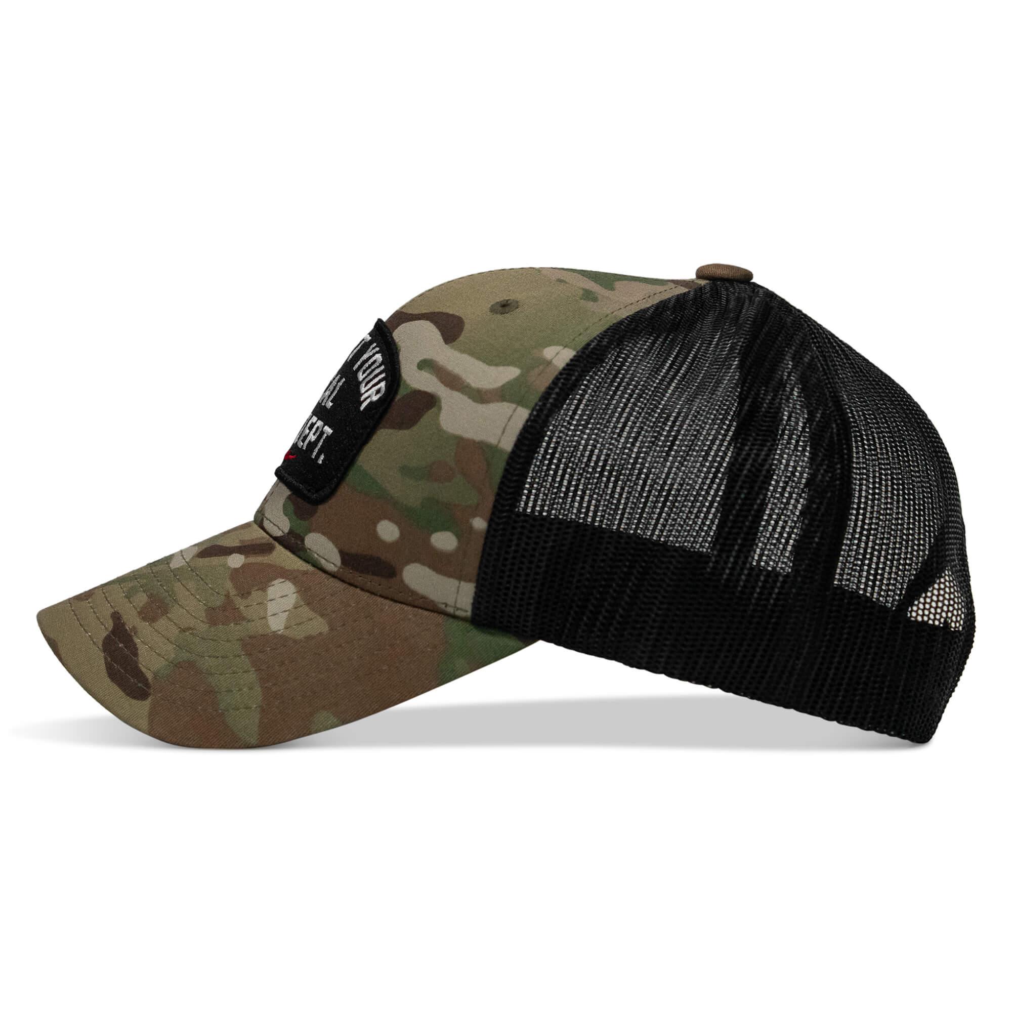 Support Your Local Fire Dept. Patch Snapback Hat - Combat Iron Apparel Co.
