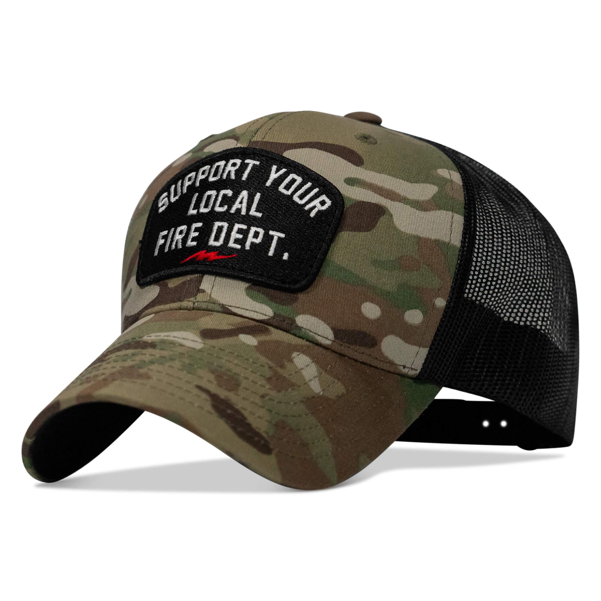 Support Your Local Fire Dept. Patch Snapback Hat - Combat Iron Apparel Co.