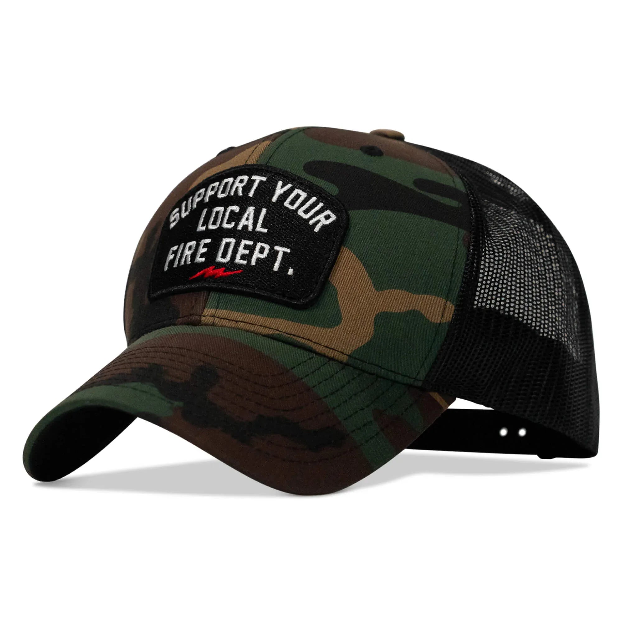 Support Your Local Fire Dept. Patch Snapback Hat - Combat Iron Apparel Co.