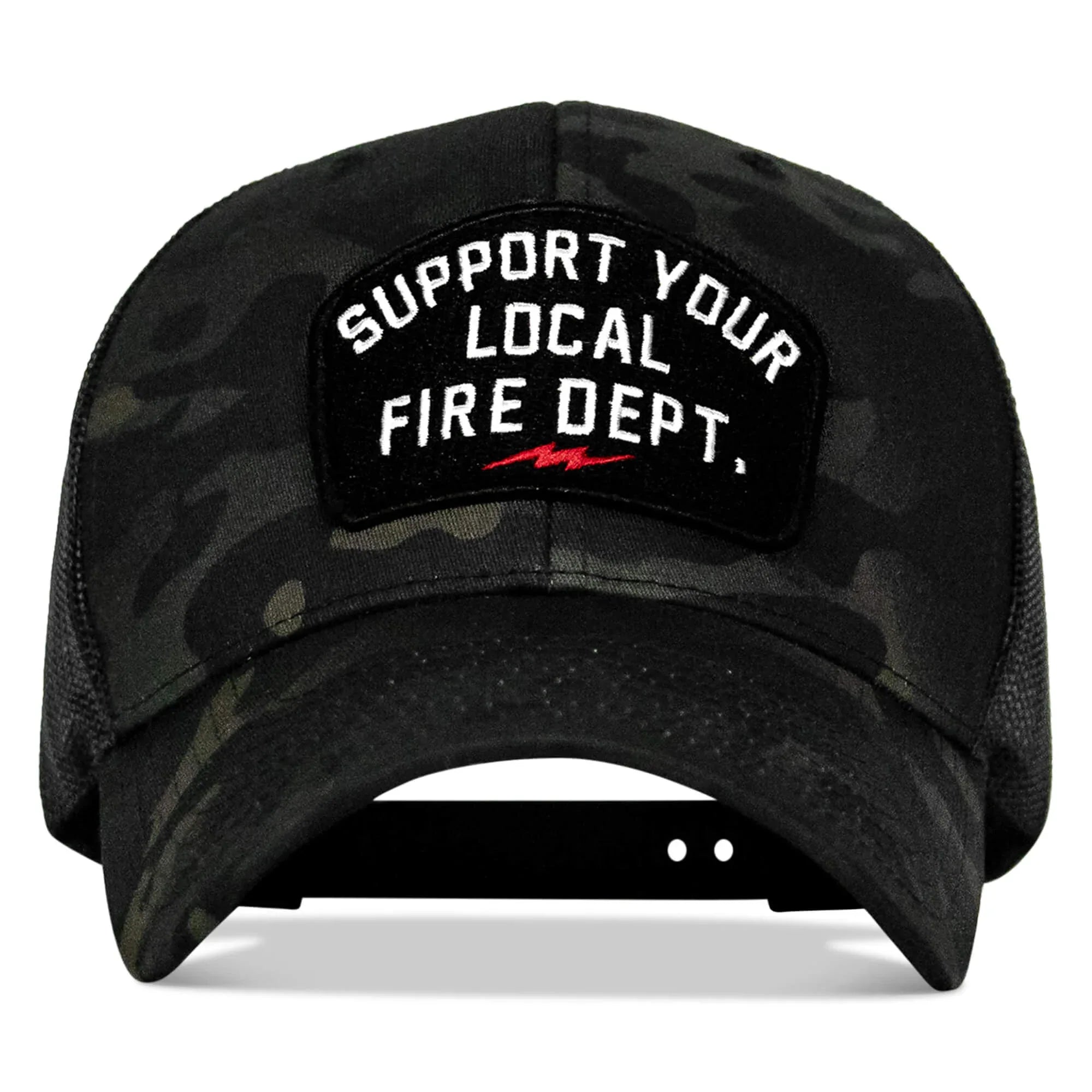 Support Your Local Fire Dept. Patch Snapback Hat - Combat Iron Apparel Co.