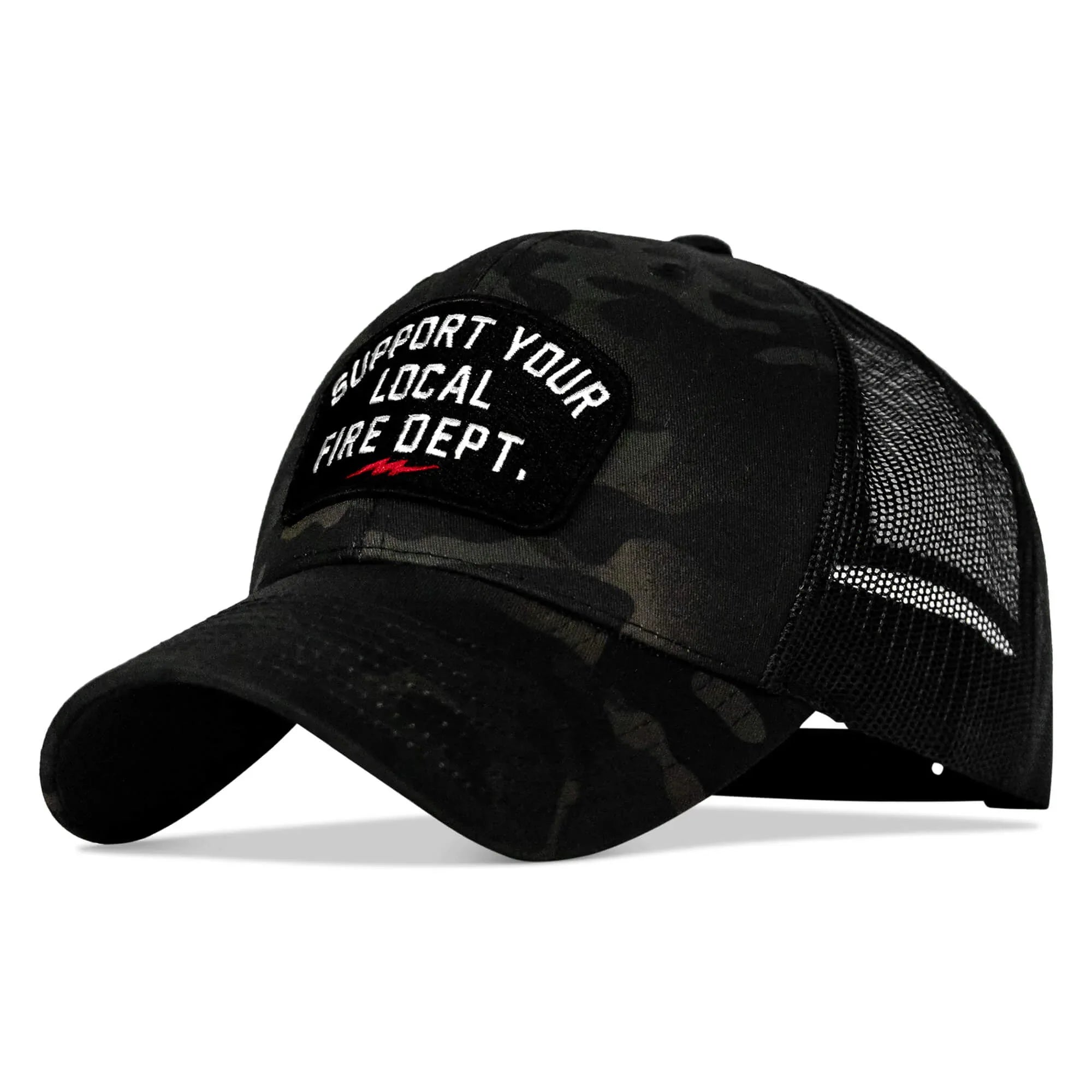 Support Your Local Fire Dept. Patch Snapback Hat - Combat Iron Apparel Co.