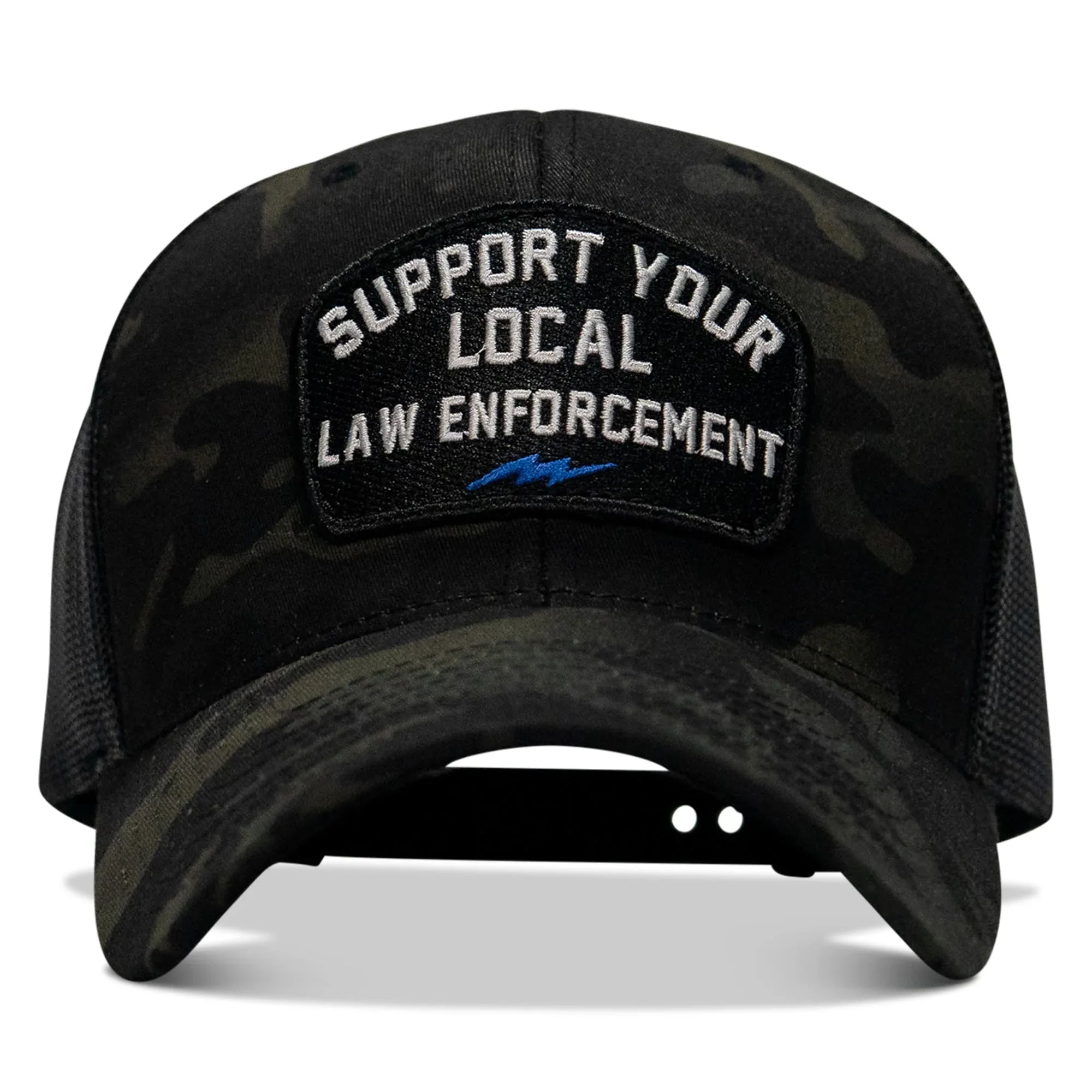 Support Your Local Law Enforcement Mid-Profile Snapback Hat - Combat Iron Apparel Co.