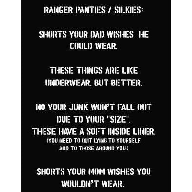 Ranger Panty Mil Style Silkies Training Shorts | 2.5" - Combat Iron Apparel Co.