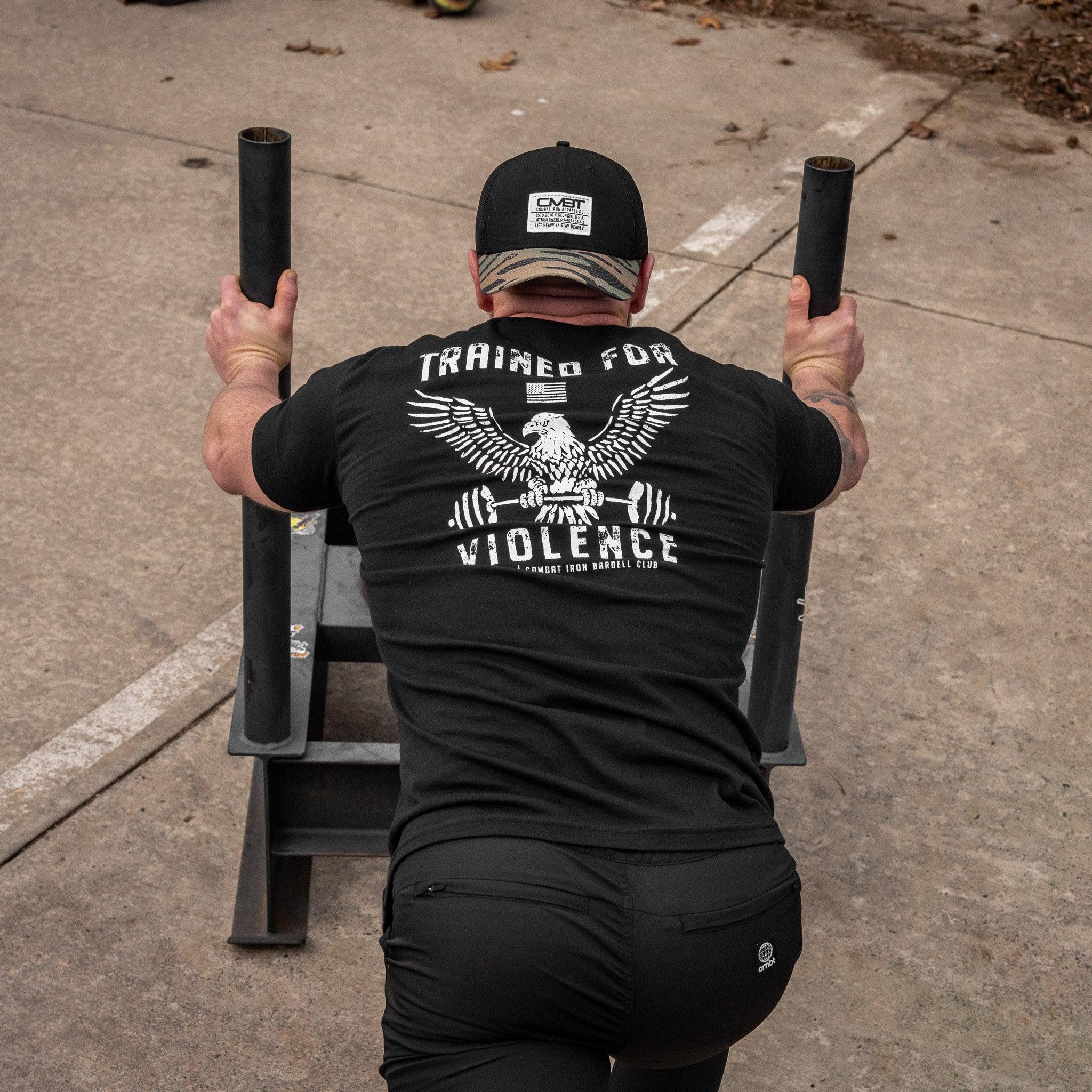 Trained for Violence Men's T-Shirt - Combat Iron Apparel Co.