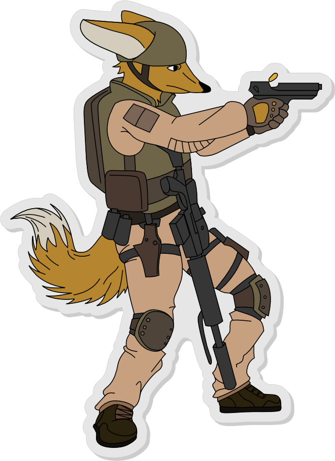 STICKER - May 2019 Patch of the Month - Tactical Fox - 3"