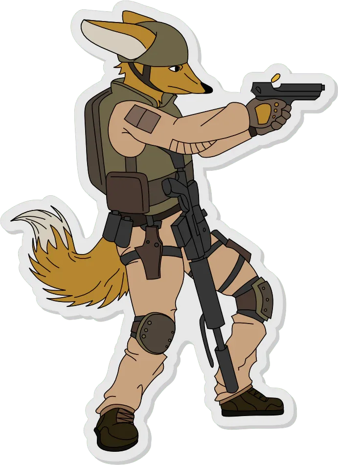 STICKER - May 2019 Patch of the Month - Tactical Fox - 3"