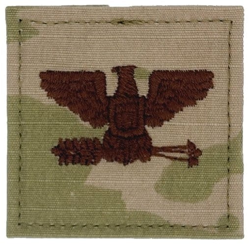 Tactical Gear Junkie Rank COL Air Force Rank w/ Hook Fastener Backing - 3-Color OCP