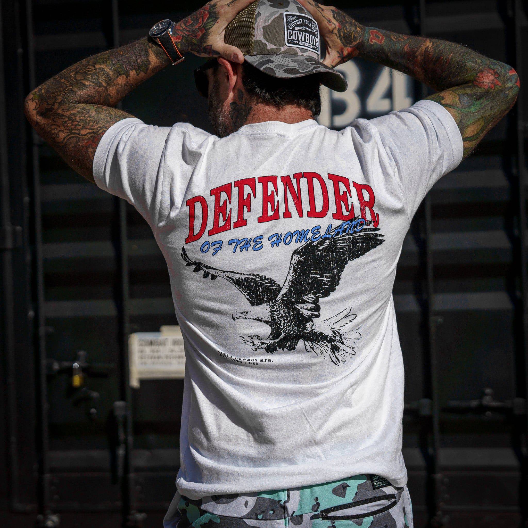 Defender Of the Homeland Eagle Men's T-Shirt - Combat Iron Apparel Co.