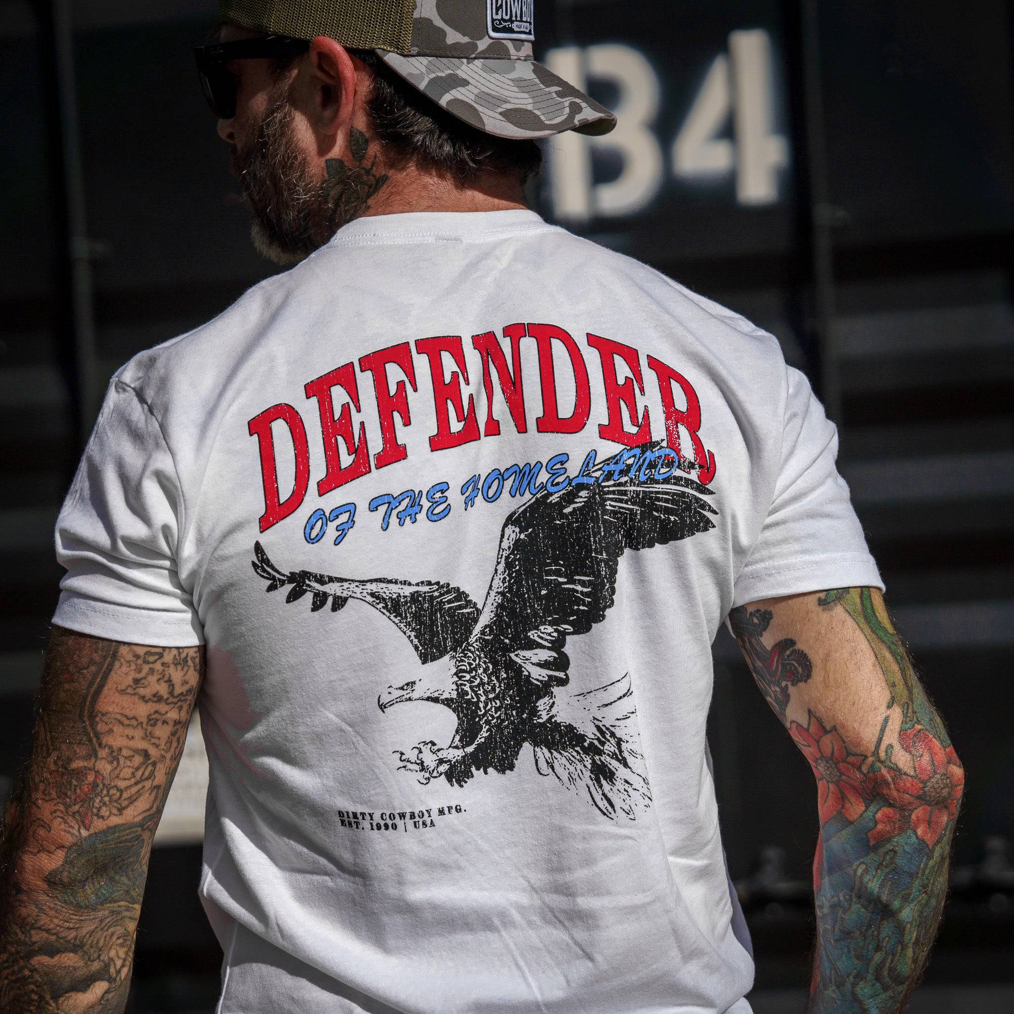 Defender Of the Homeland Eagle Men's T-Shirt - Combat Iron Apparel Co.