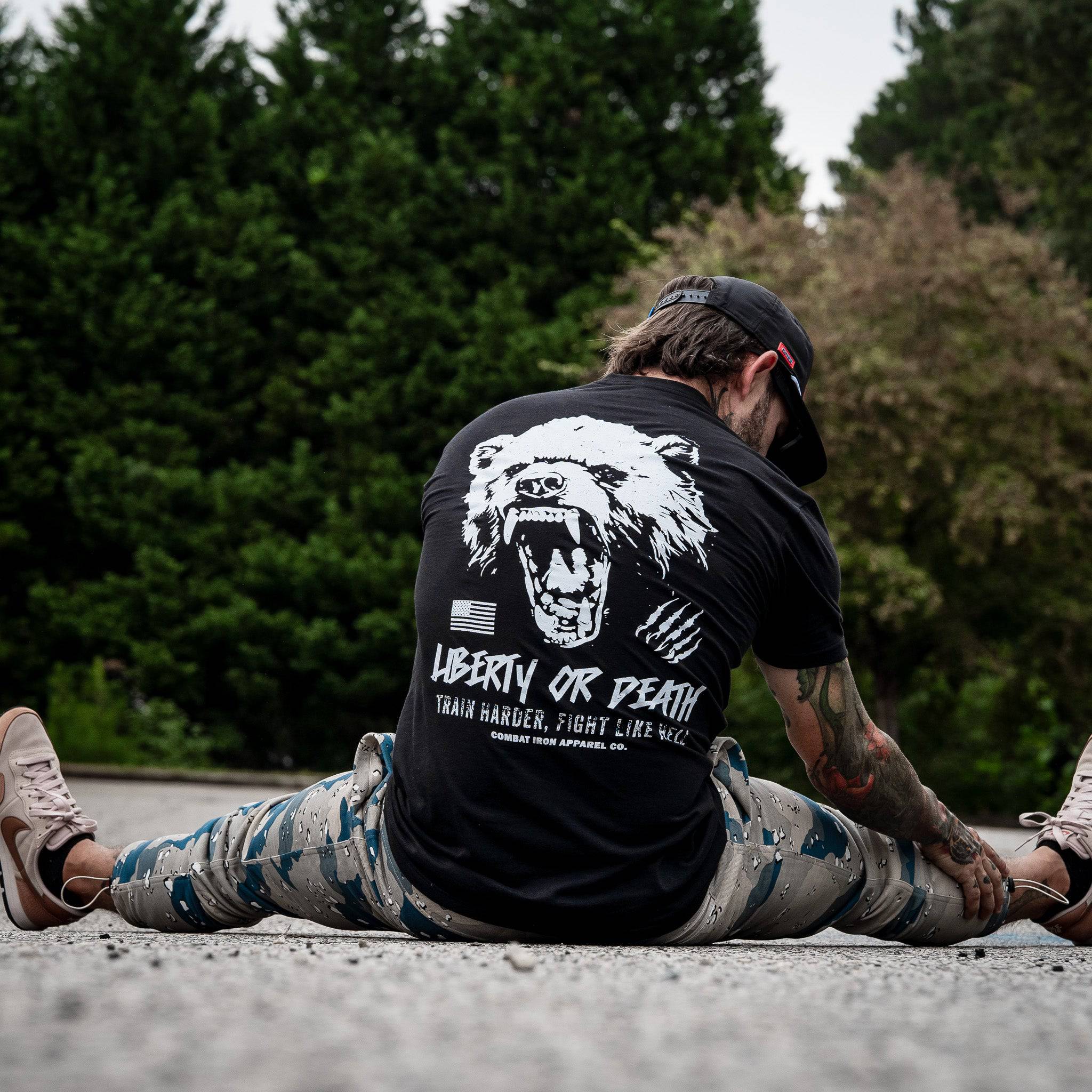 Liberty Or Death Fight Like Hell Men's T-Shirt - Combat Iron Apparel Co.